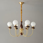 Cotheor Vintage Traditional Arc Wood Glass Chandelier - Lamp Outdoor