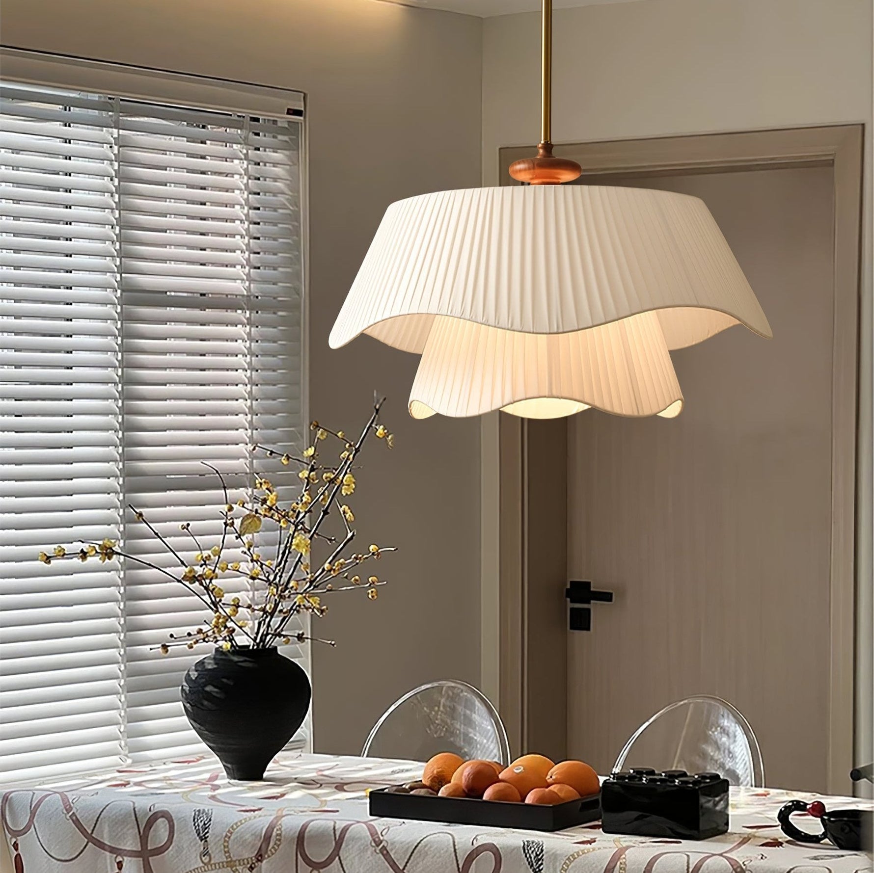 Aphais Premium Elegance Wood Metal Pendant Lamp - Lamp Outdoor