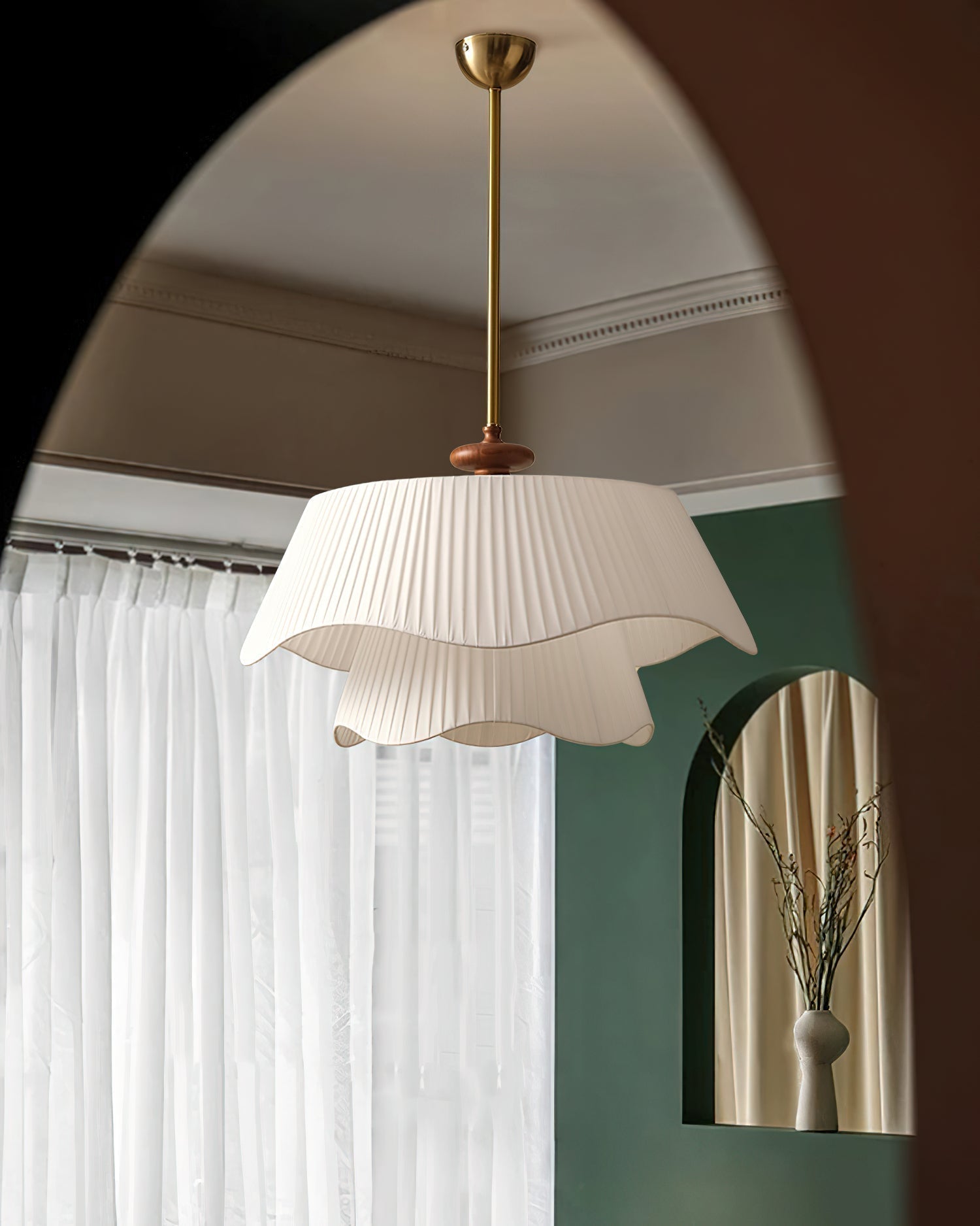Aphais Premium Elegance Wood Metal Pendant Lamp - Lamp Outdoor