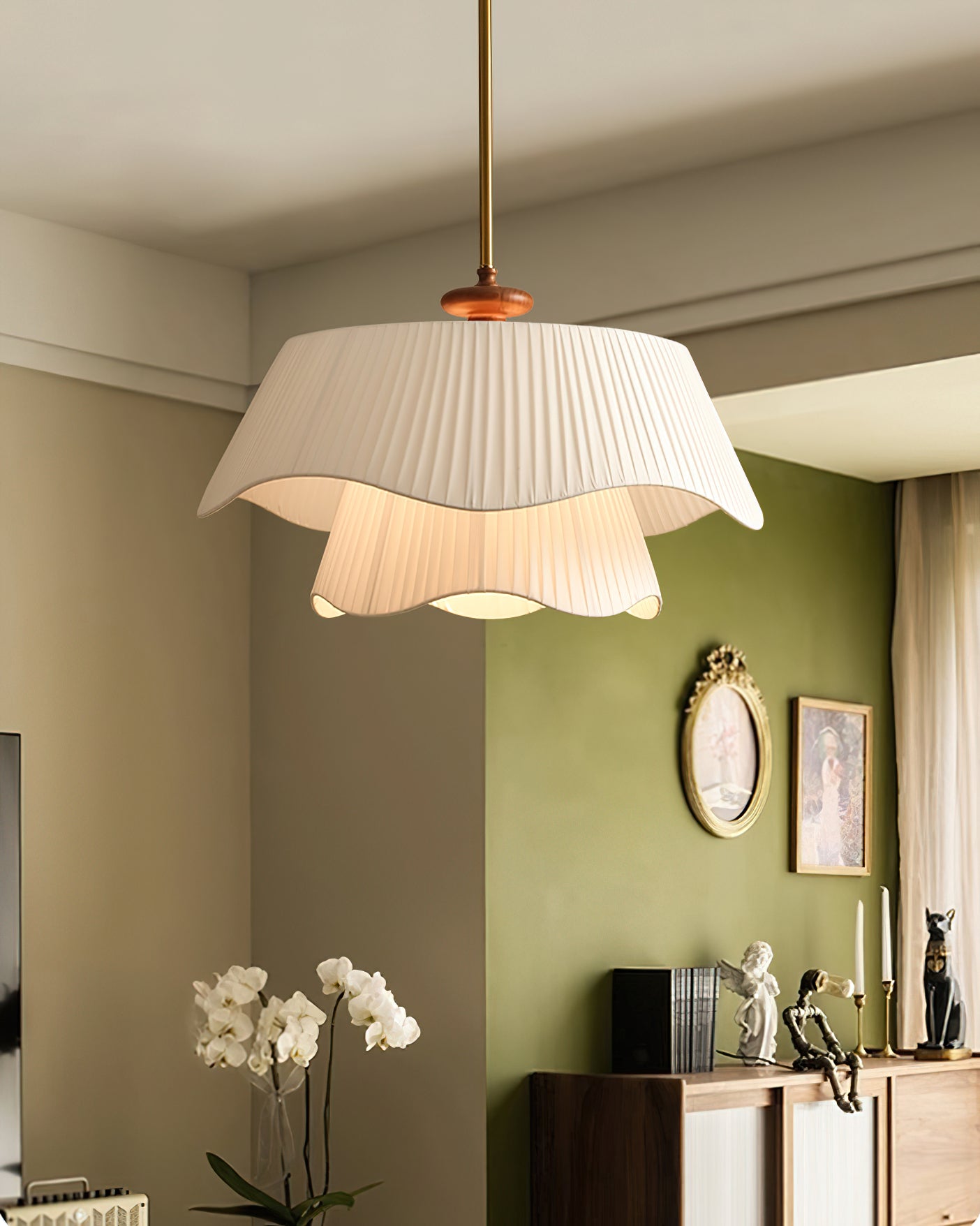 Aphais Premium Elegance Wood Metal Pendant Lamp - Lamp Outdoor
