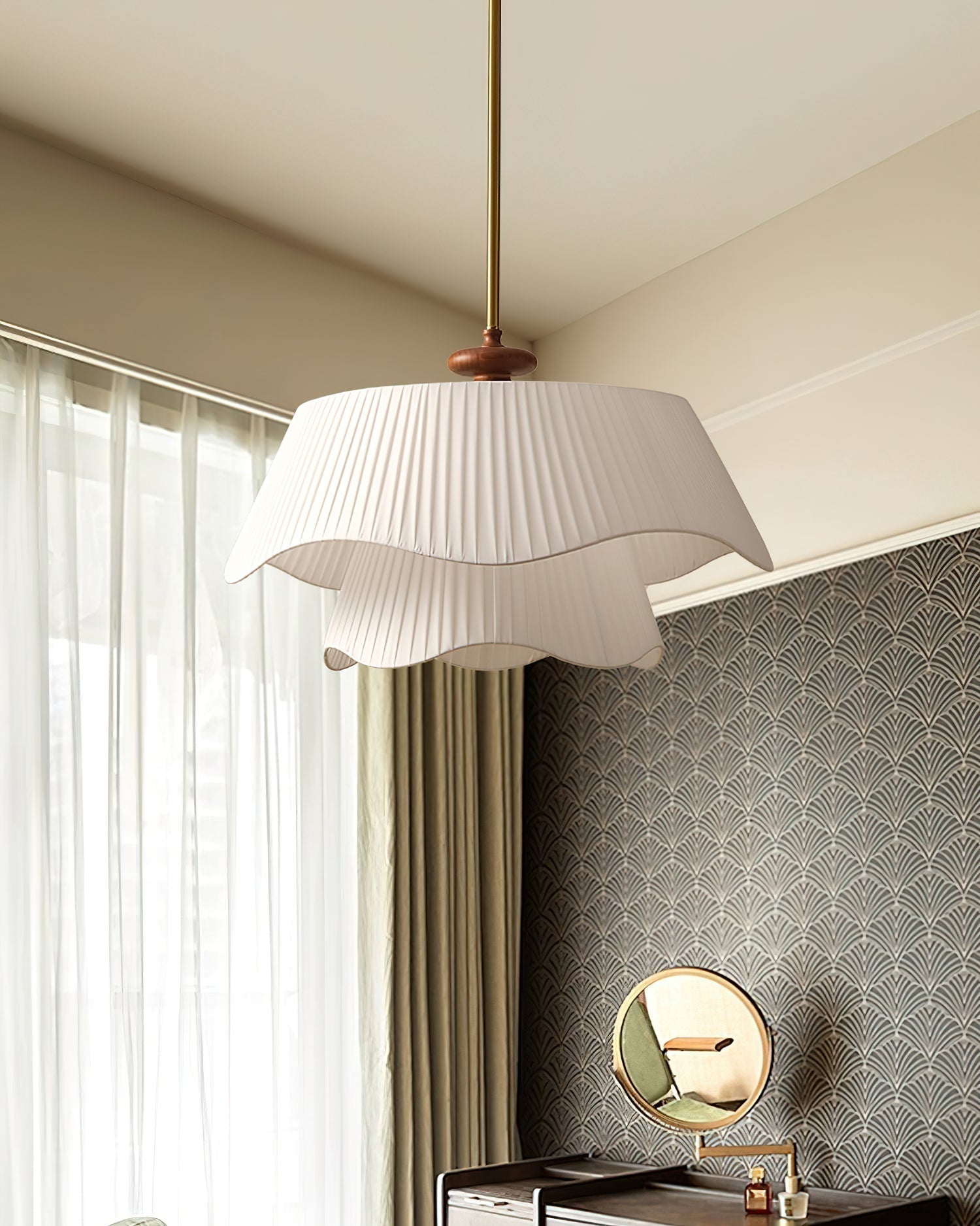 Aphais Premium Elegance Wood Metal Pendant Lamp - Lamp Outdoor