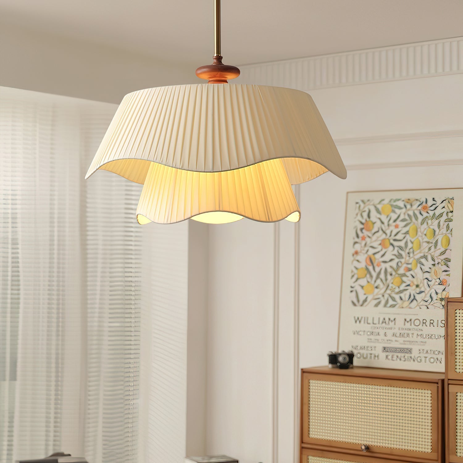 Aphais Premium Elegance Wood Metal Pendant Lamp - Lamp Outdoor