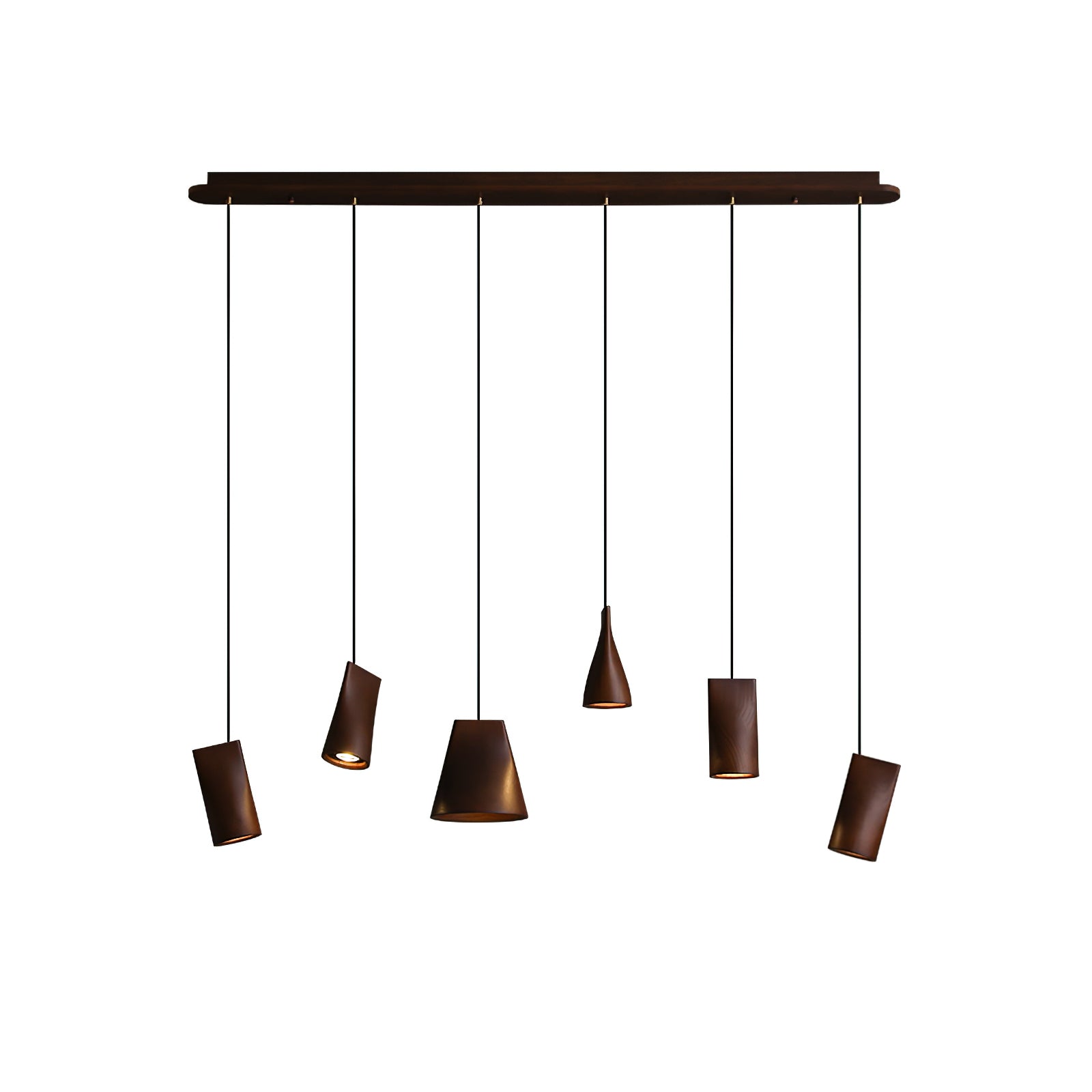Ivarara Asymmetrical Wood Pendant Light - Lamp Outdoor