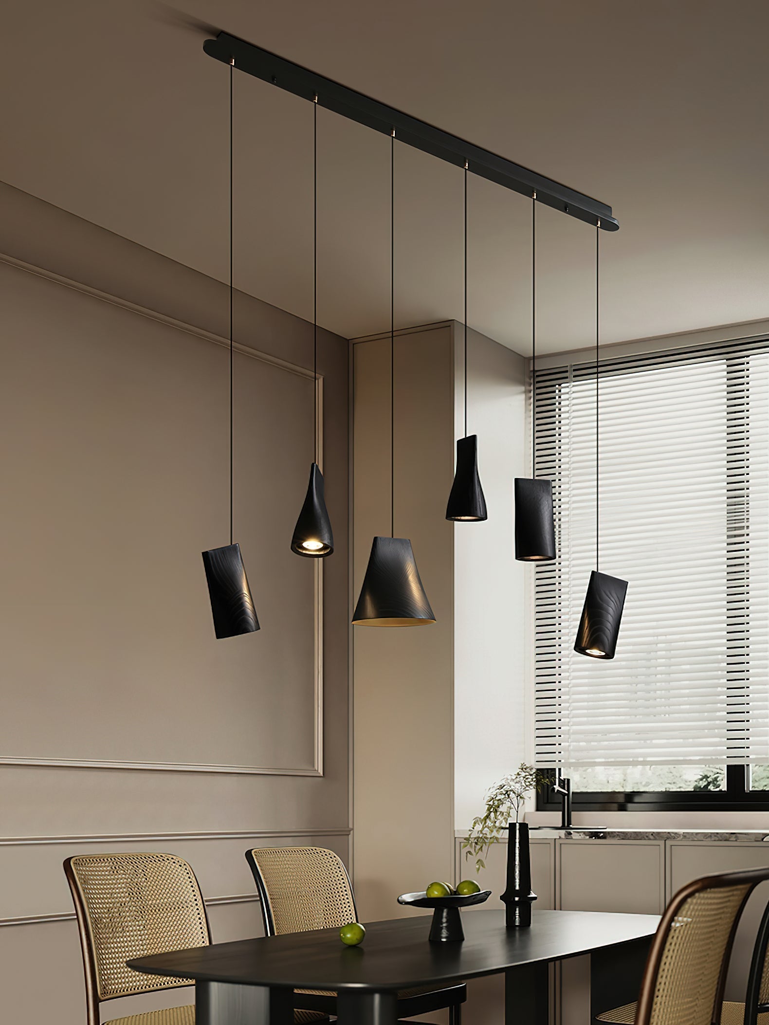 Ivarara Asymmetrical Wood Pendant Light - Lamp Outdoor
