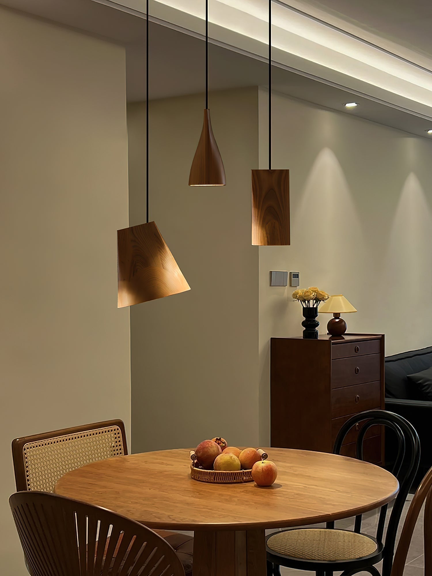Ivarara Asymmetrical Wood Pendant Light - Lamp Outdoor