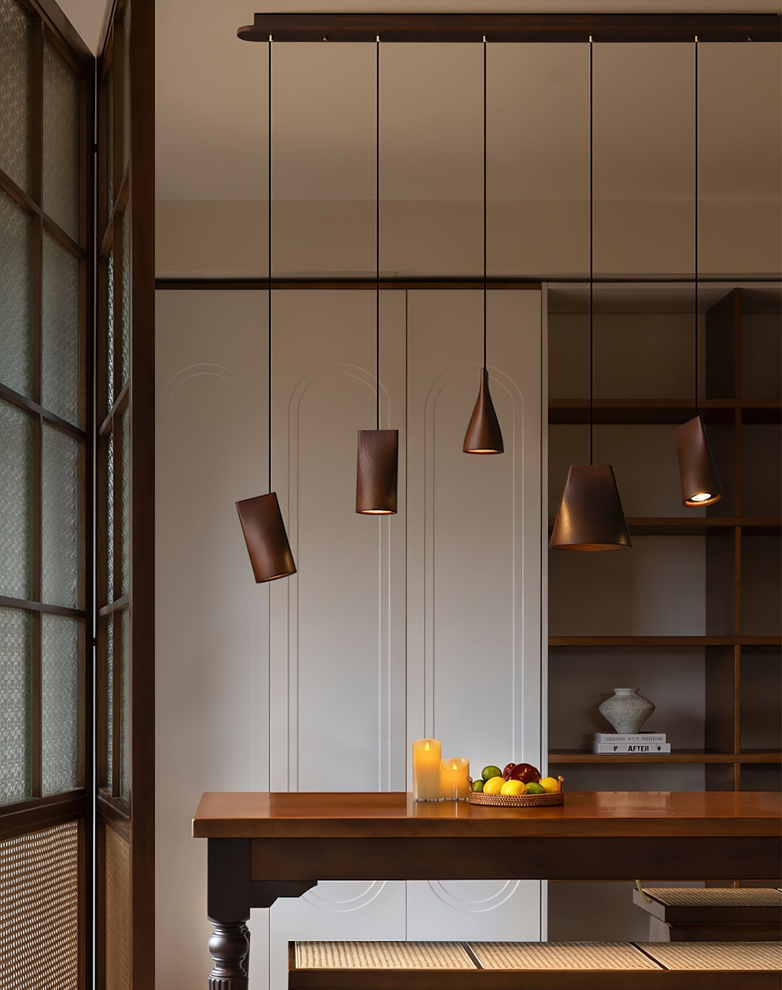 Ivarara Asymmetrical Wood Pendant Light - Lamp Outdoor