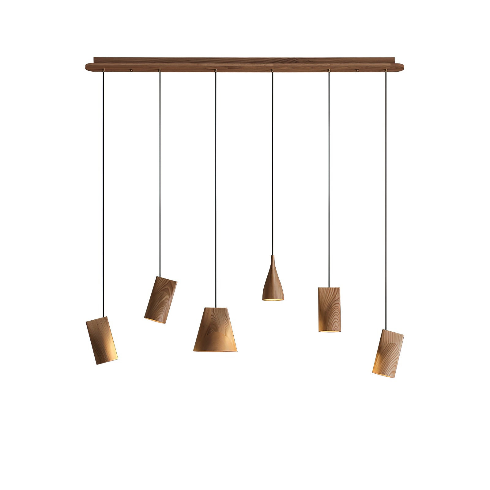 Ivarara Asymmetrical Wood Pendant Light - Lamp Outdoor