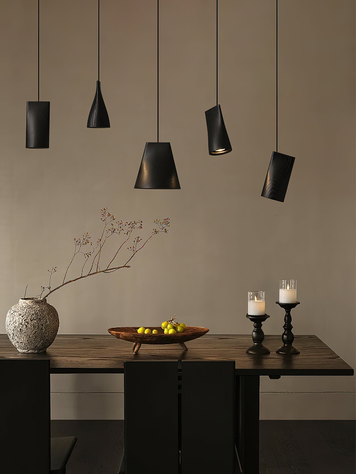 Ivarara Asymmetrical Wood Pendant Light - Lamp Outdoor