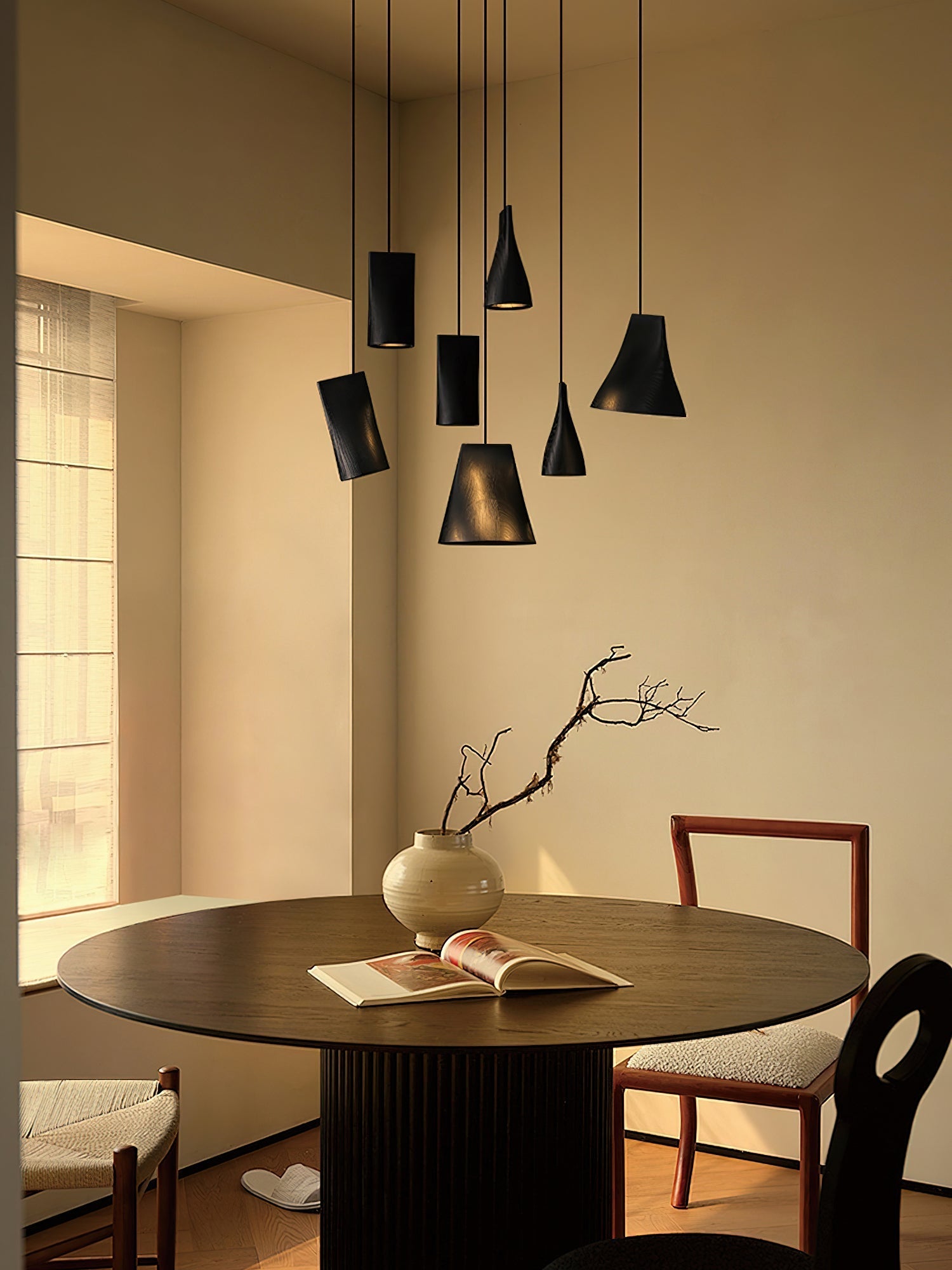 Ivarara Asymmetrical Wood Pendant Light - Lamp Outdoor
