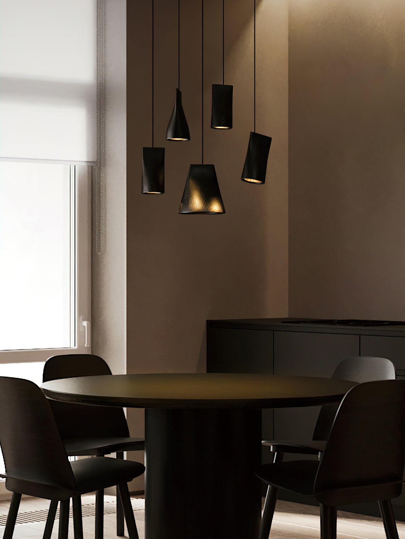 Ivarara Asymmetrical Wood Pendant Light - Lamp Outdoor