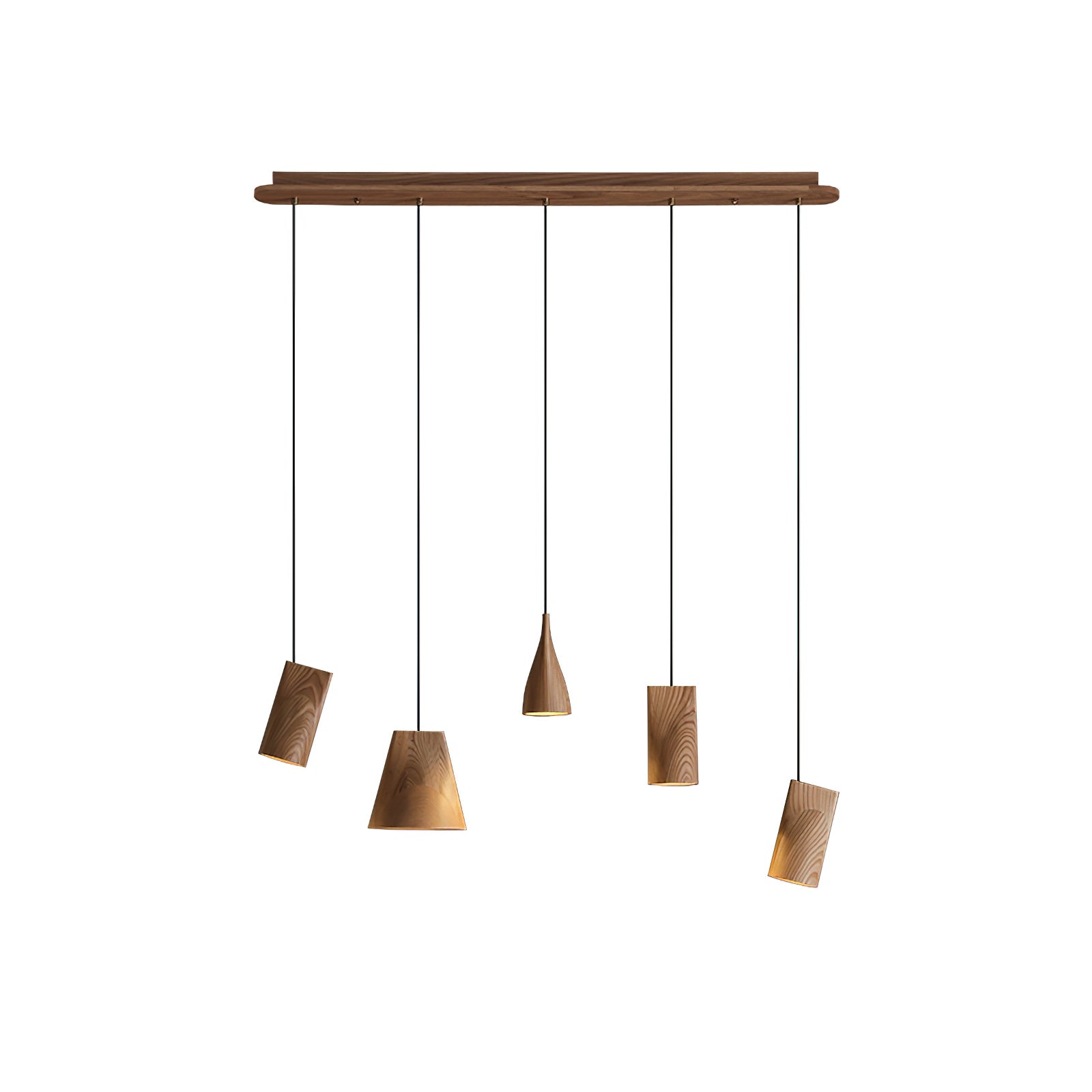 Ivarara Asymmetrical Wood Pendant Light - Lamp Outdoor