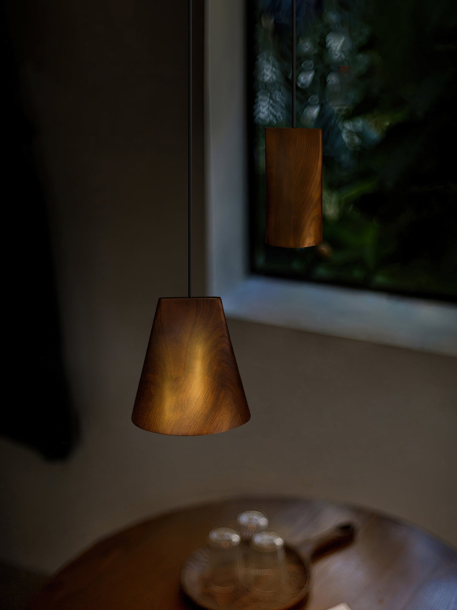 Ivarara Asymmetrical Wood Pendant Light - Lamp Outdoor