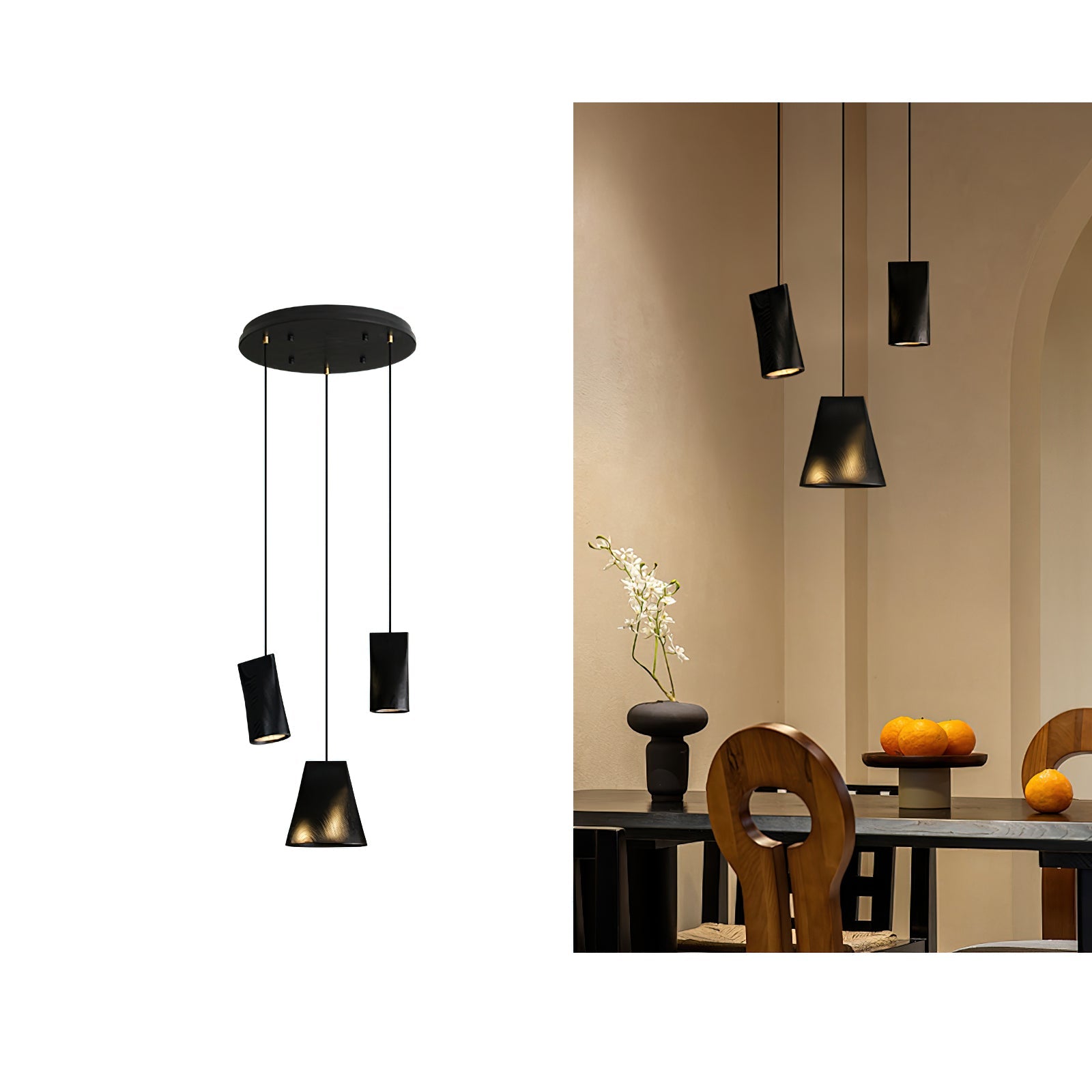 Ivarara Asymmetrical Wood Pendant Light - Lamp Outdoor