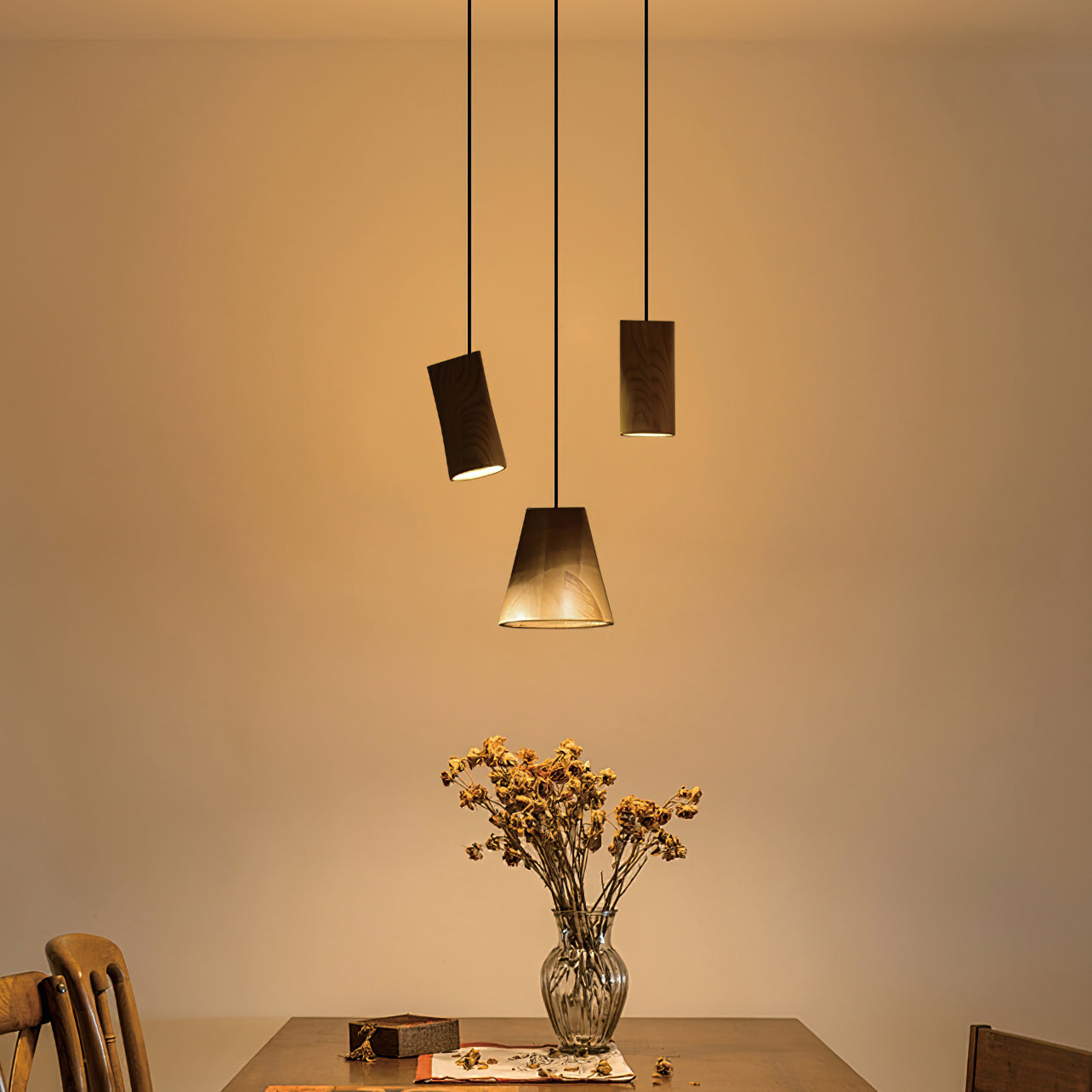 Ivarara Asymmetrical Wood Pendant Light - Lamp Outdoor