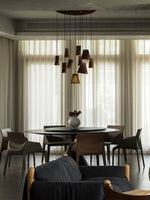 Ivarara Asymmetrical Wood Pendant Light - Lamp Outdoor