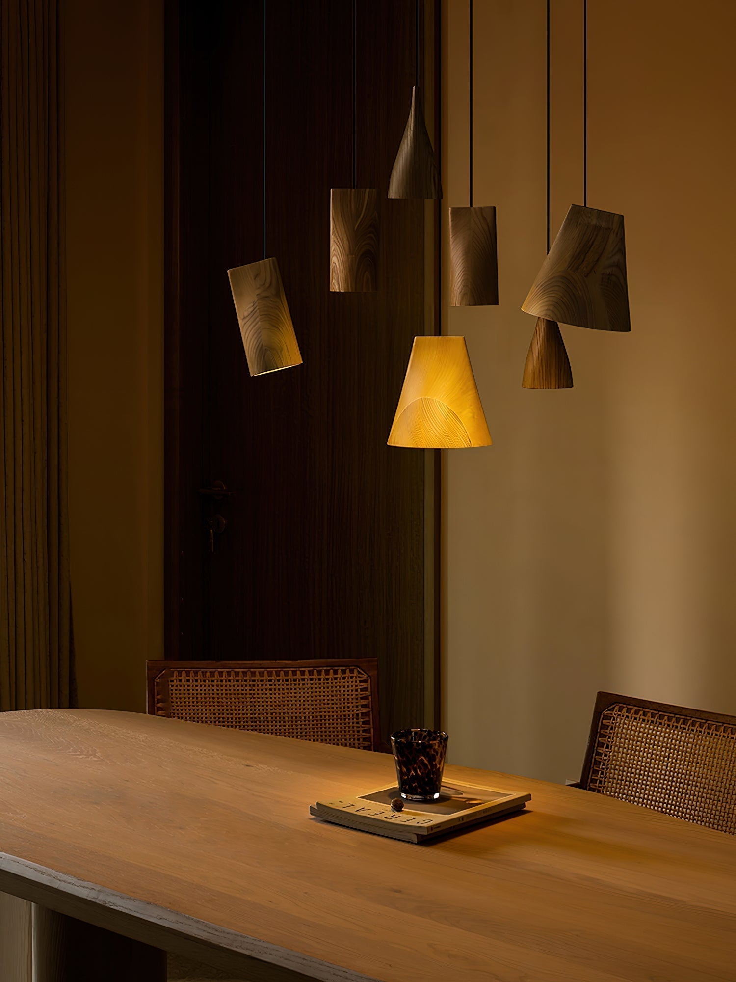 Ivarara Asymmetrical Wood Pendant Light - Lamp Outdoor