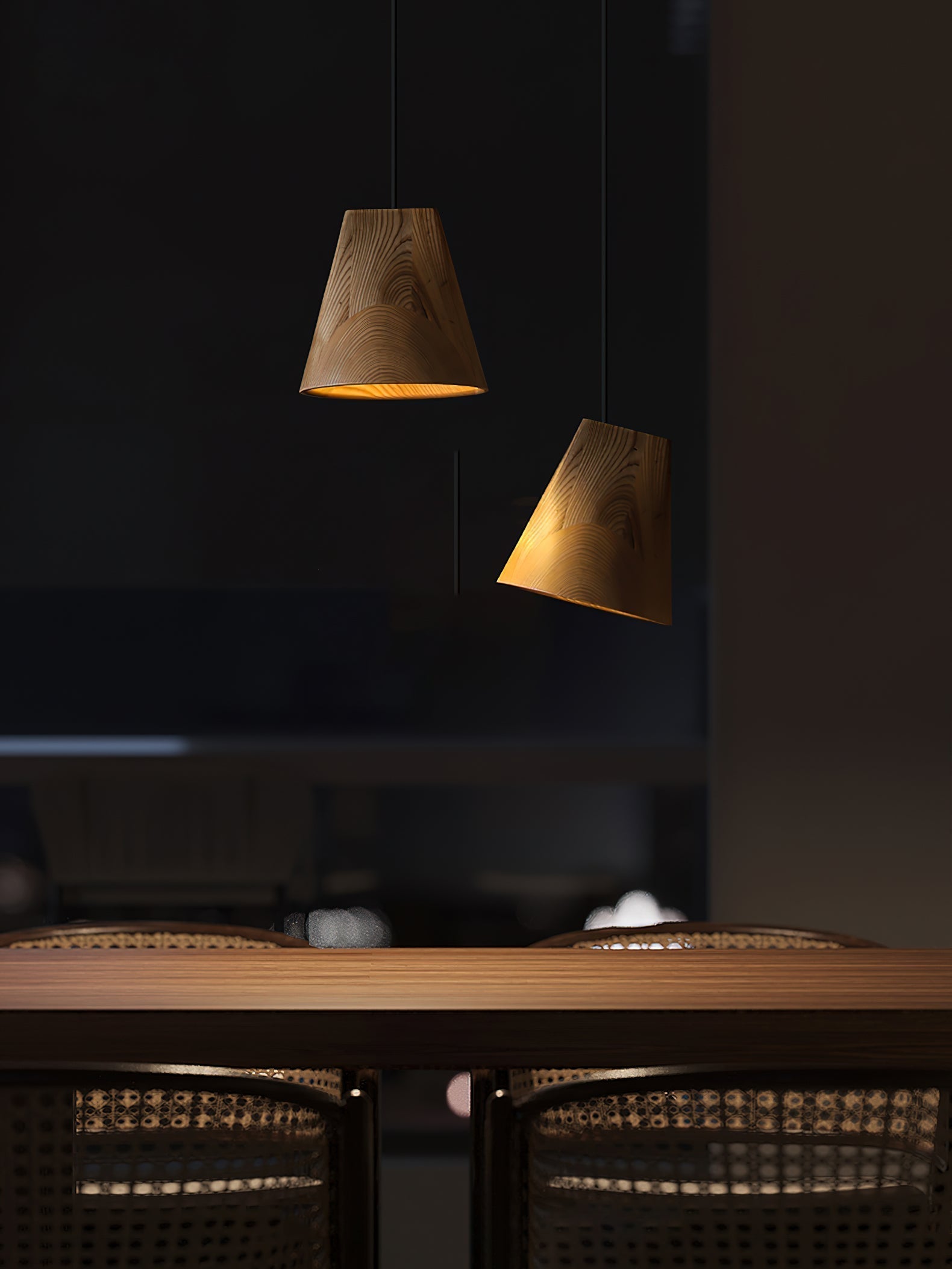 Ivarara Asymmetrical Wood Pendant Light - Lamp Outdoor