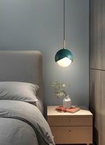Solara Pendant Lamp Brass Nested Opal Globe Modern - Letslighting