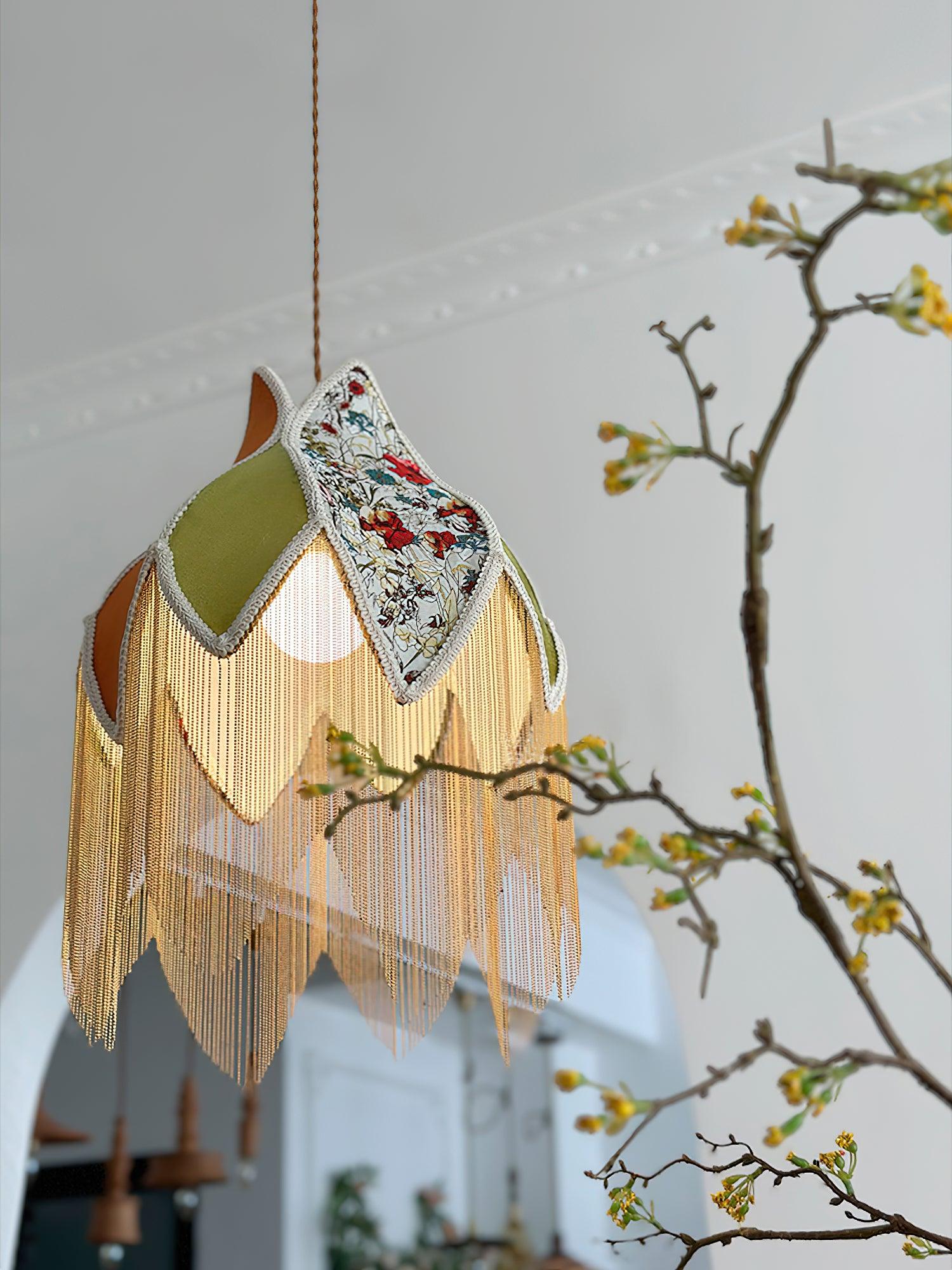 Bette Fringed Pendant Lamp - Lamp Outdoor