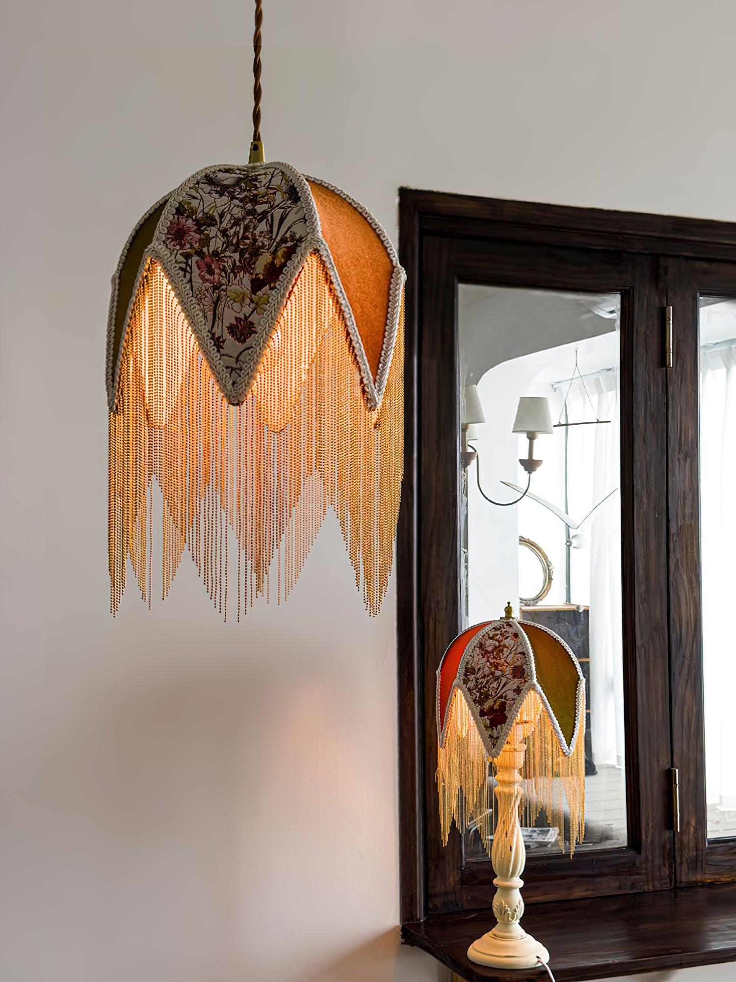 Bette Fringed Pendant Lamp - Lamp Outdoor