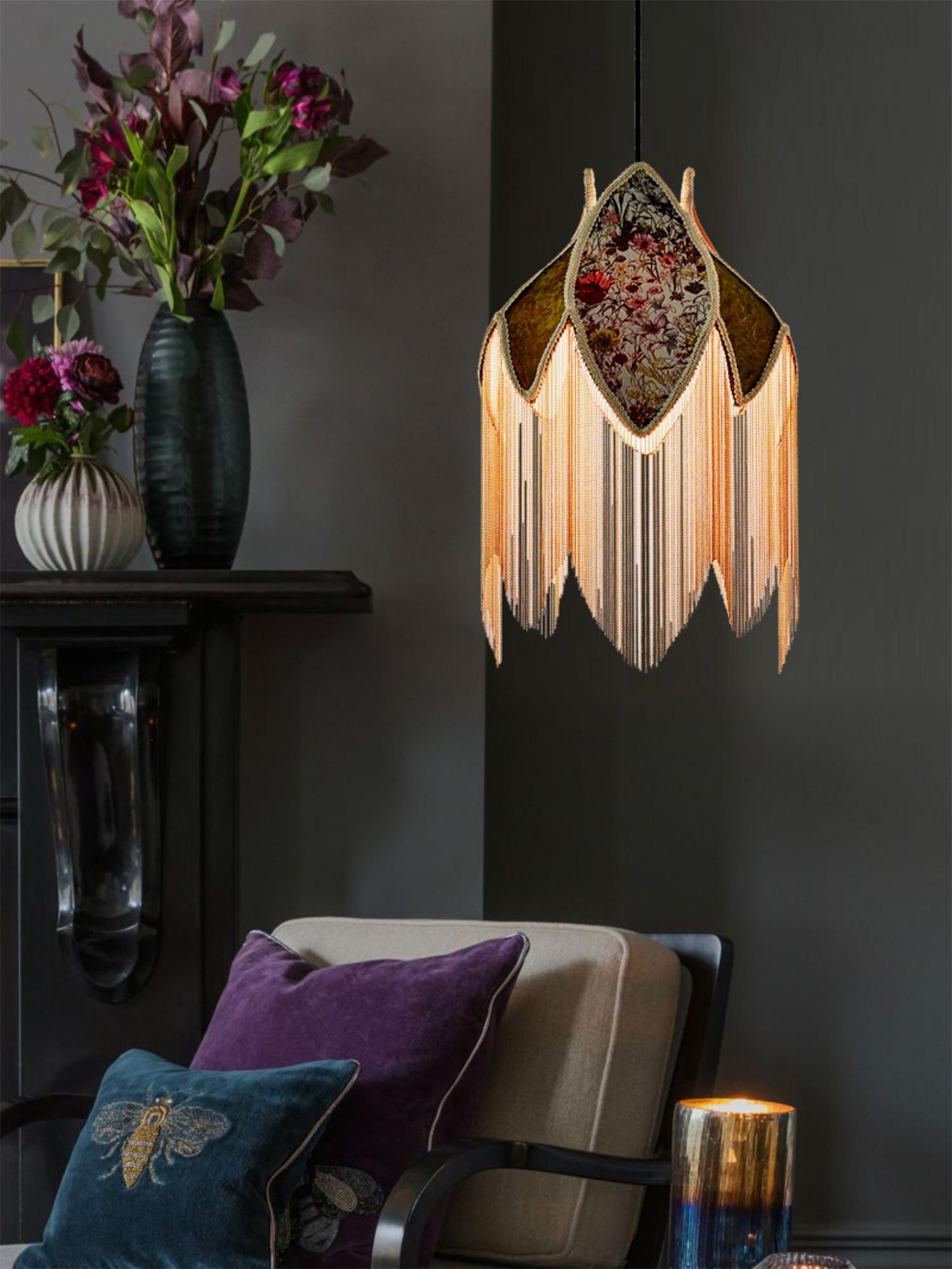 Bette Fringed Pendant Lamp - Lamp Outdoor