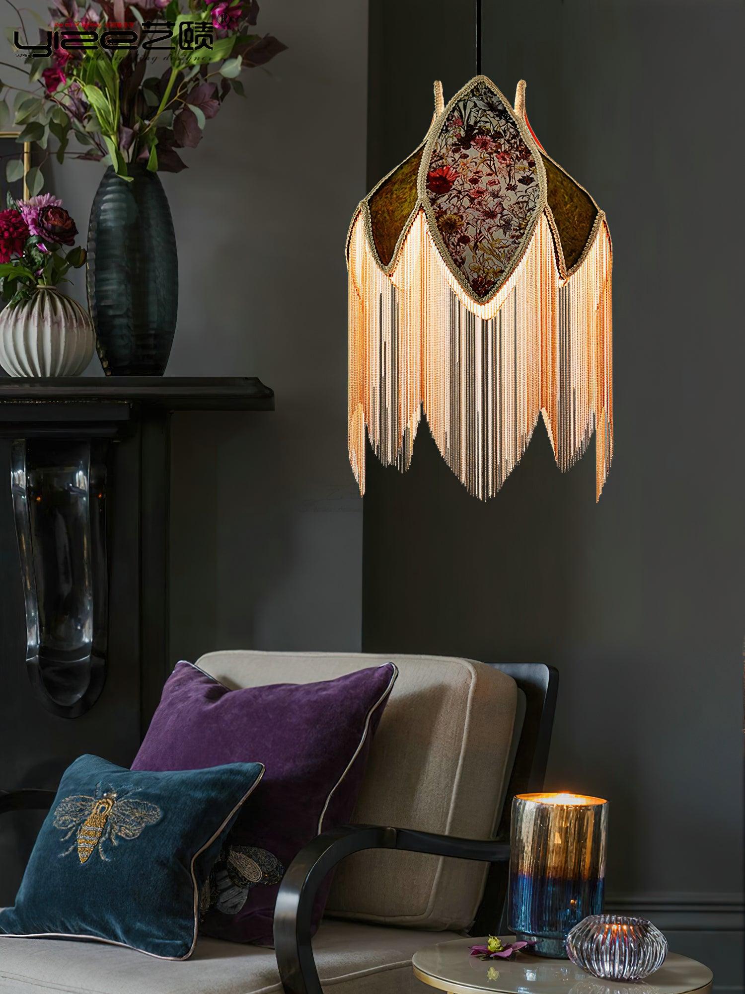 Bette Fringed Pendant Lamp - Lamp Outdoor