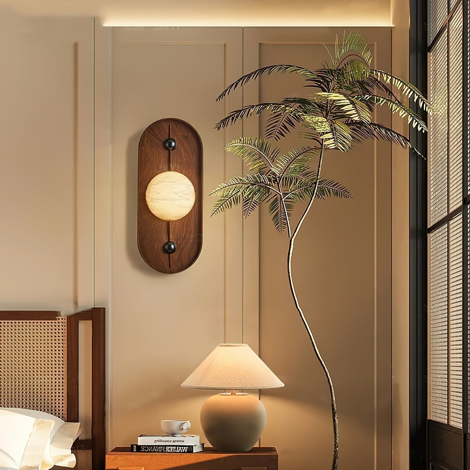 Mylaearae Orb Alabaster Wall Light - Lamp Outdoor