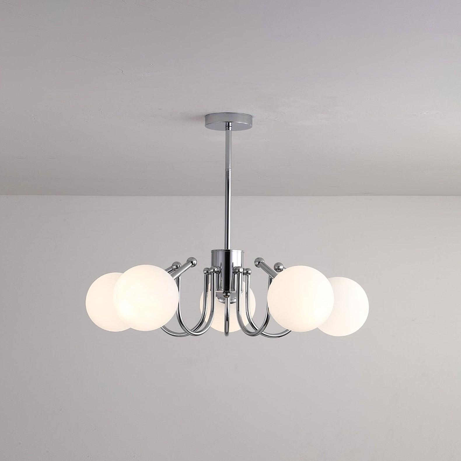 Aurora Chandelier Globe Chrome Modern - Lamp Outdoor