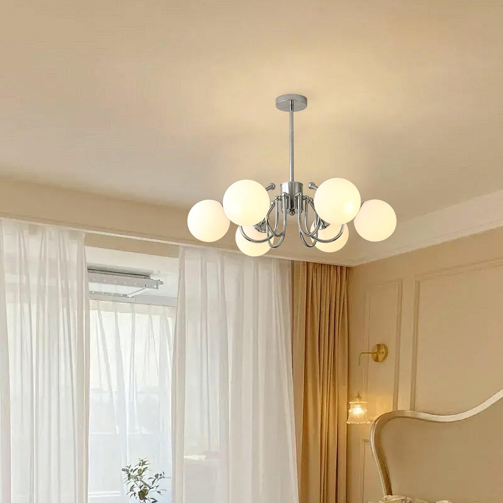 Aurora Chandelier Globe Chrome Modern - Lamp Outdoor