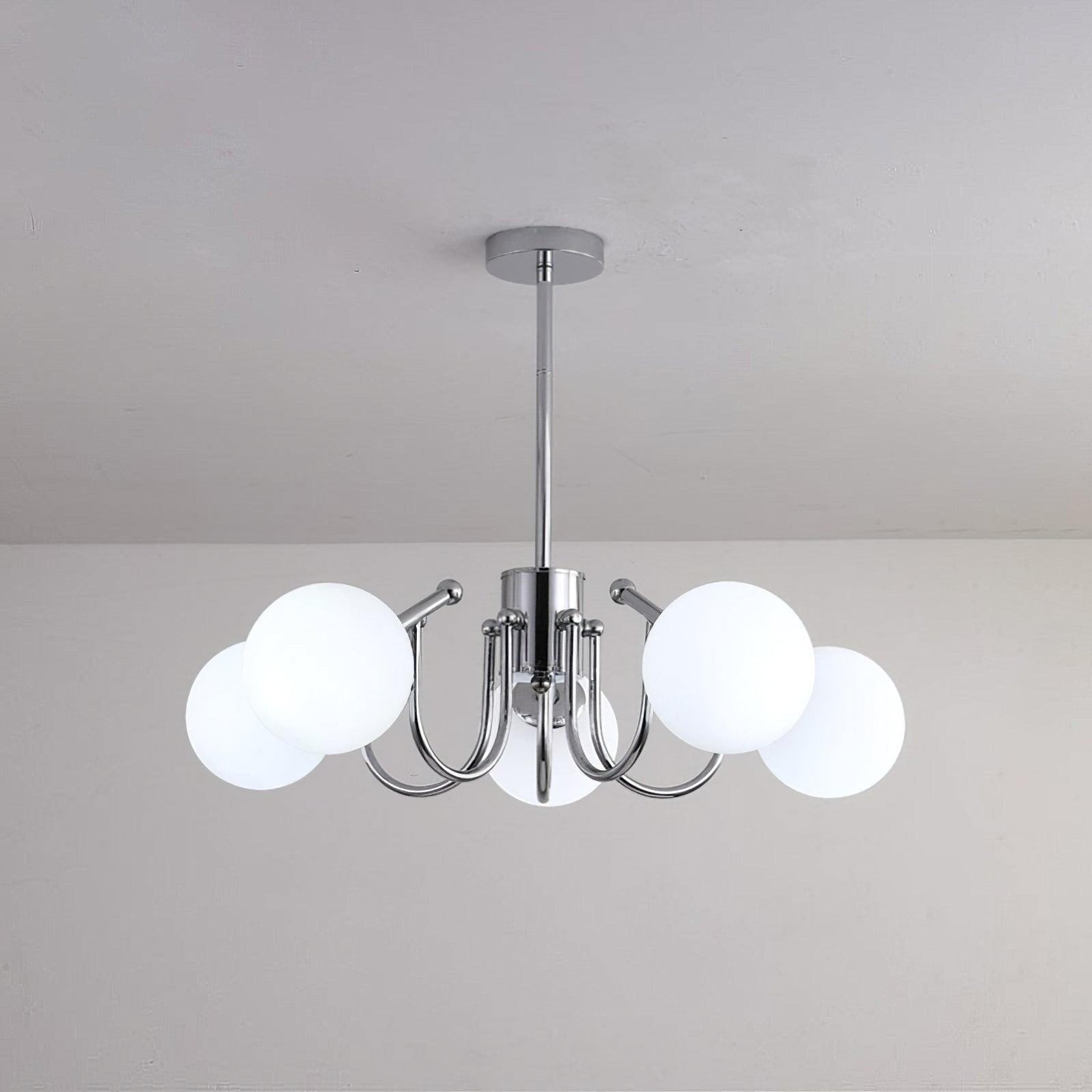 Aurora Chandelier Globe Chrome Modern - Lamp Outdoor