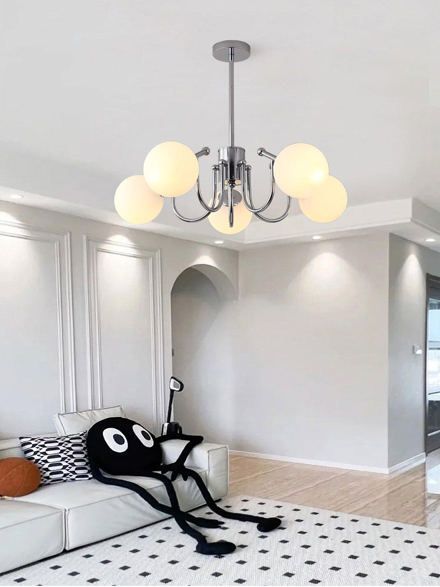 Aurora Chandelier Globe Chrome Modern - Lamp Outdoor