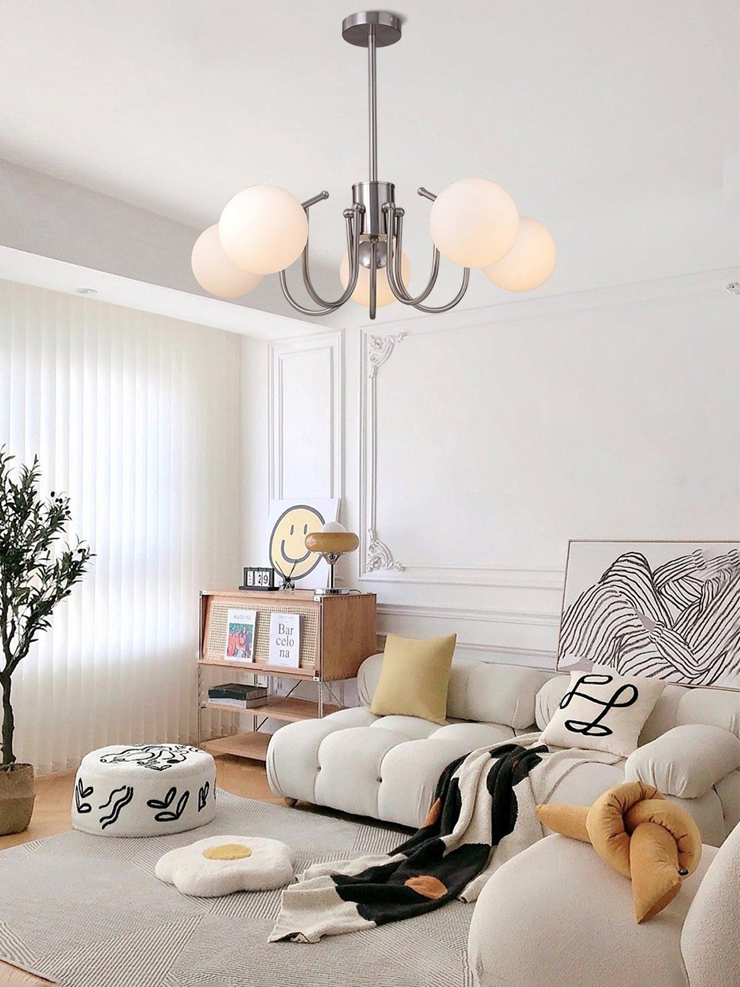 Aurora Chandelier Globe Chrome Modern - Lamp Outdoor