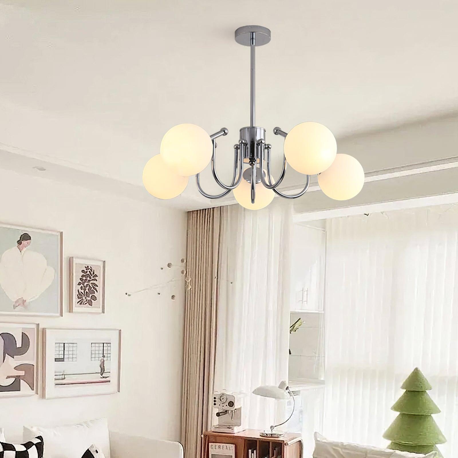 Aurora Chandelier Globe Chrome Modern - Lamp Outdoor