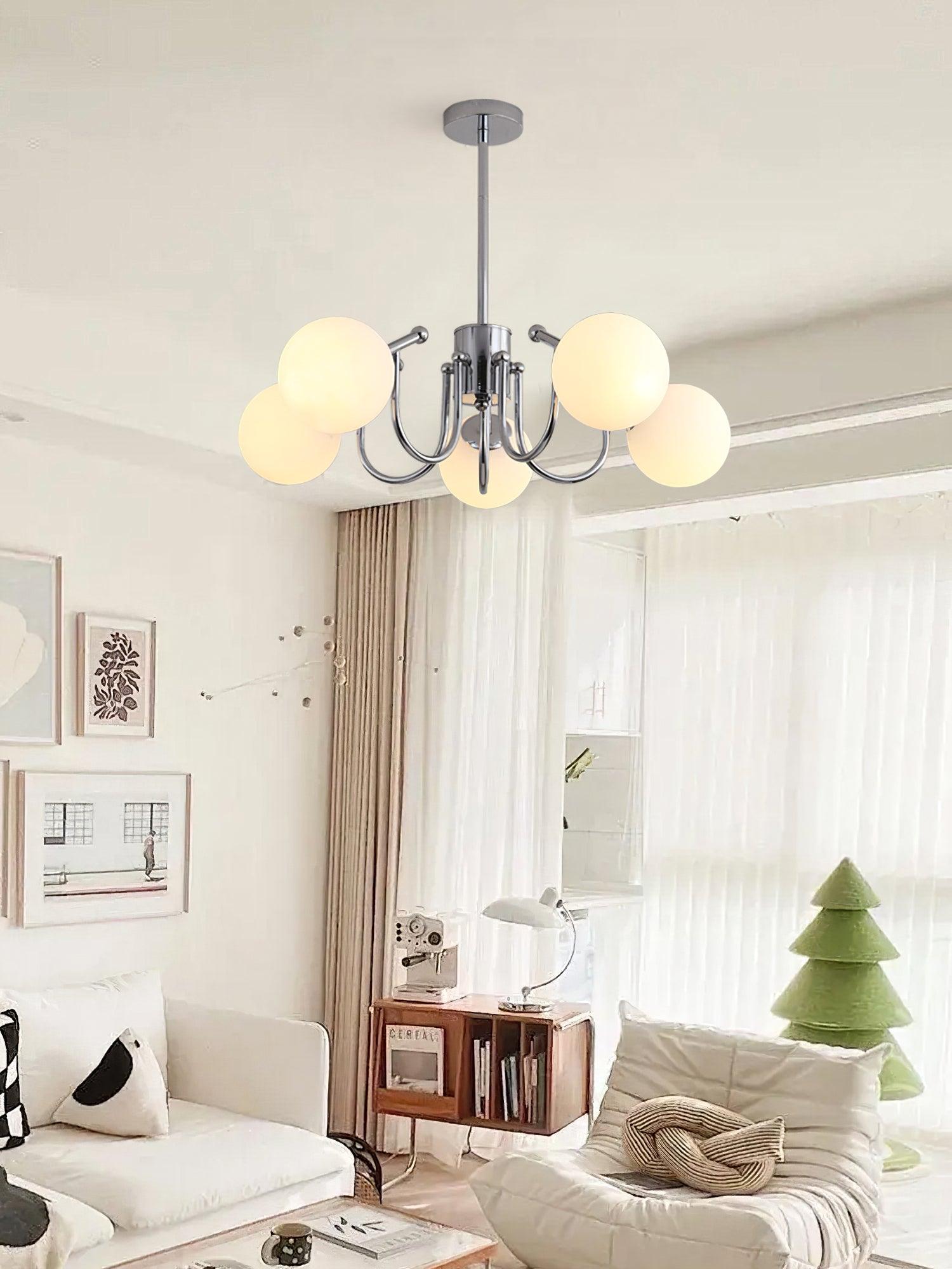 Aurora Chandelier Globe Chrome Modern - Lamp Outdoor