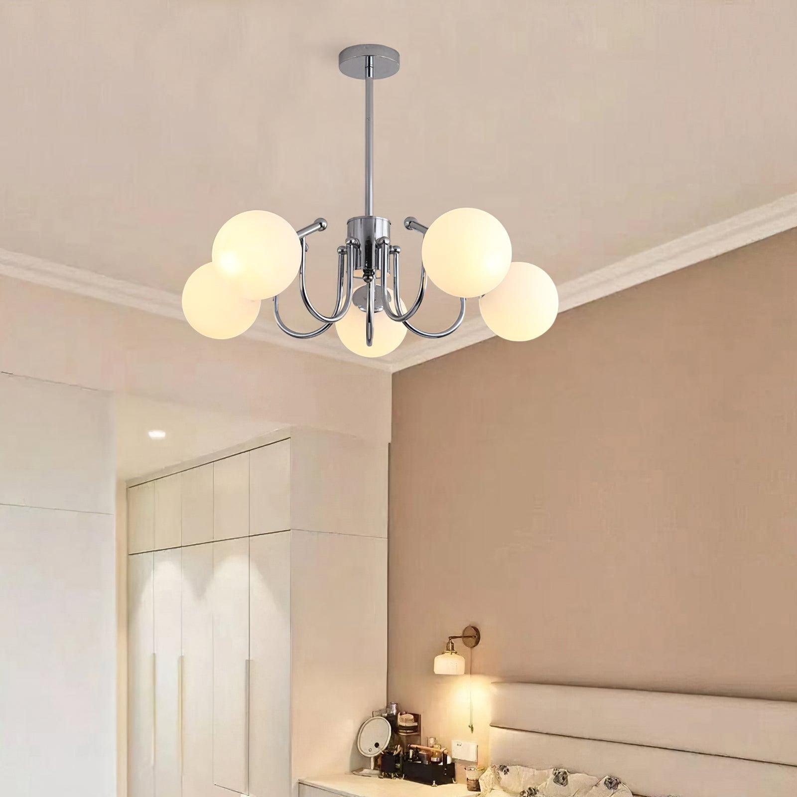 Aurora Chandelier Globe Chrome Modern - Lamp Outdoor