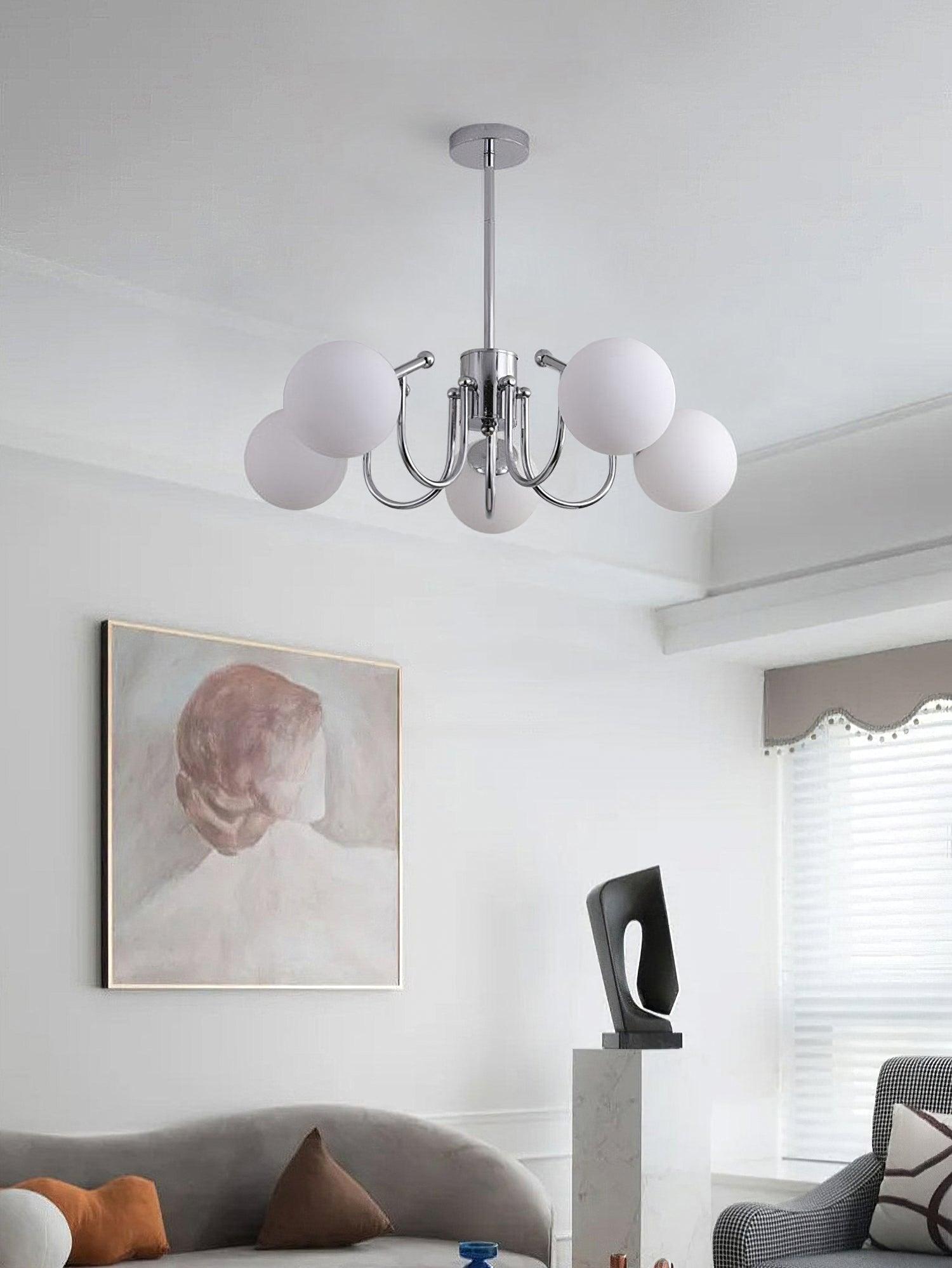 Aurora Chandelier Globe Chrome Modern - Lamp Outdoor