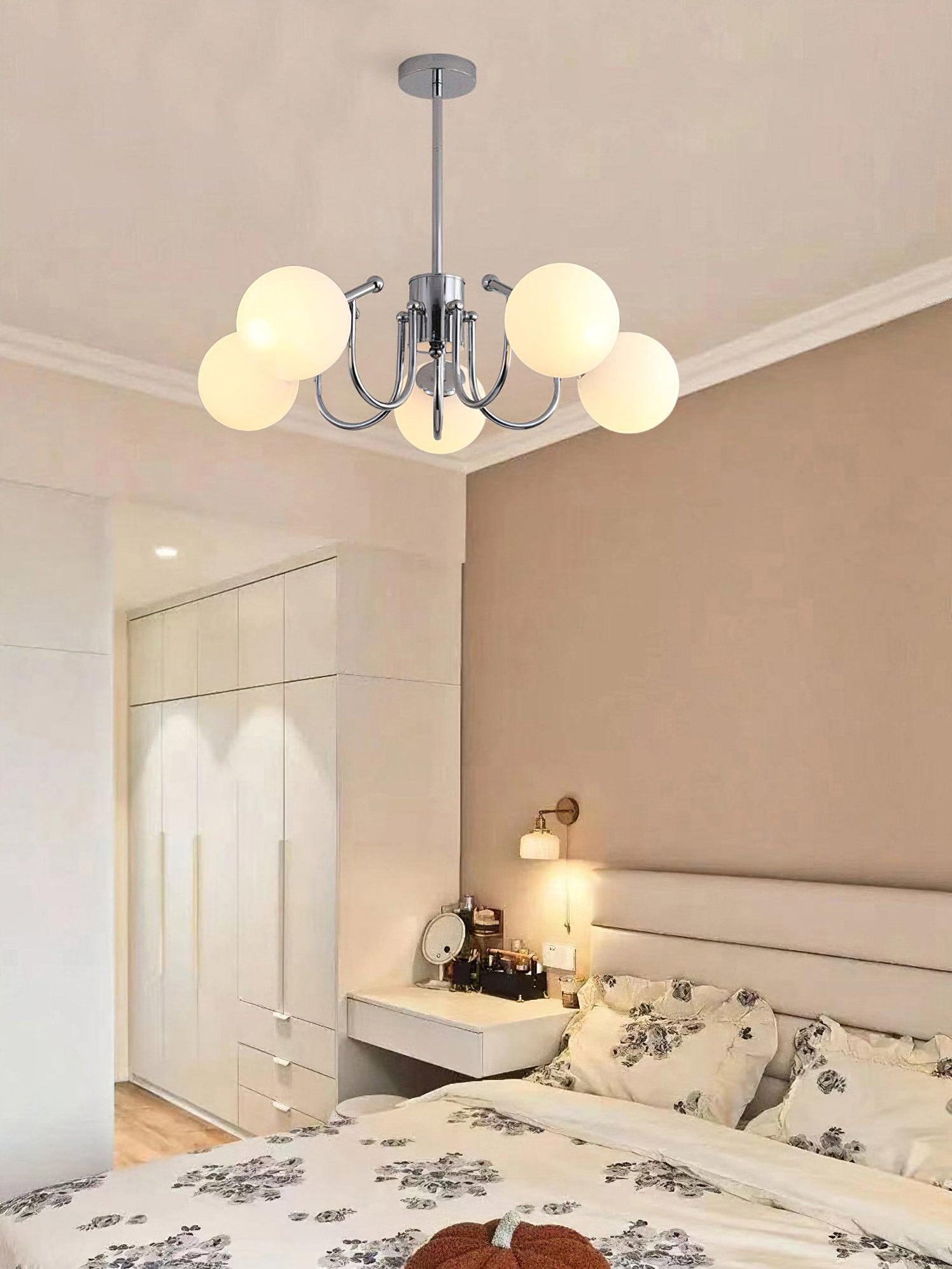 Aurora Chandelier Globe Chrome Modern - Lamp Outdoor