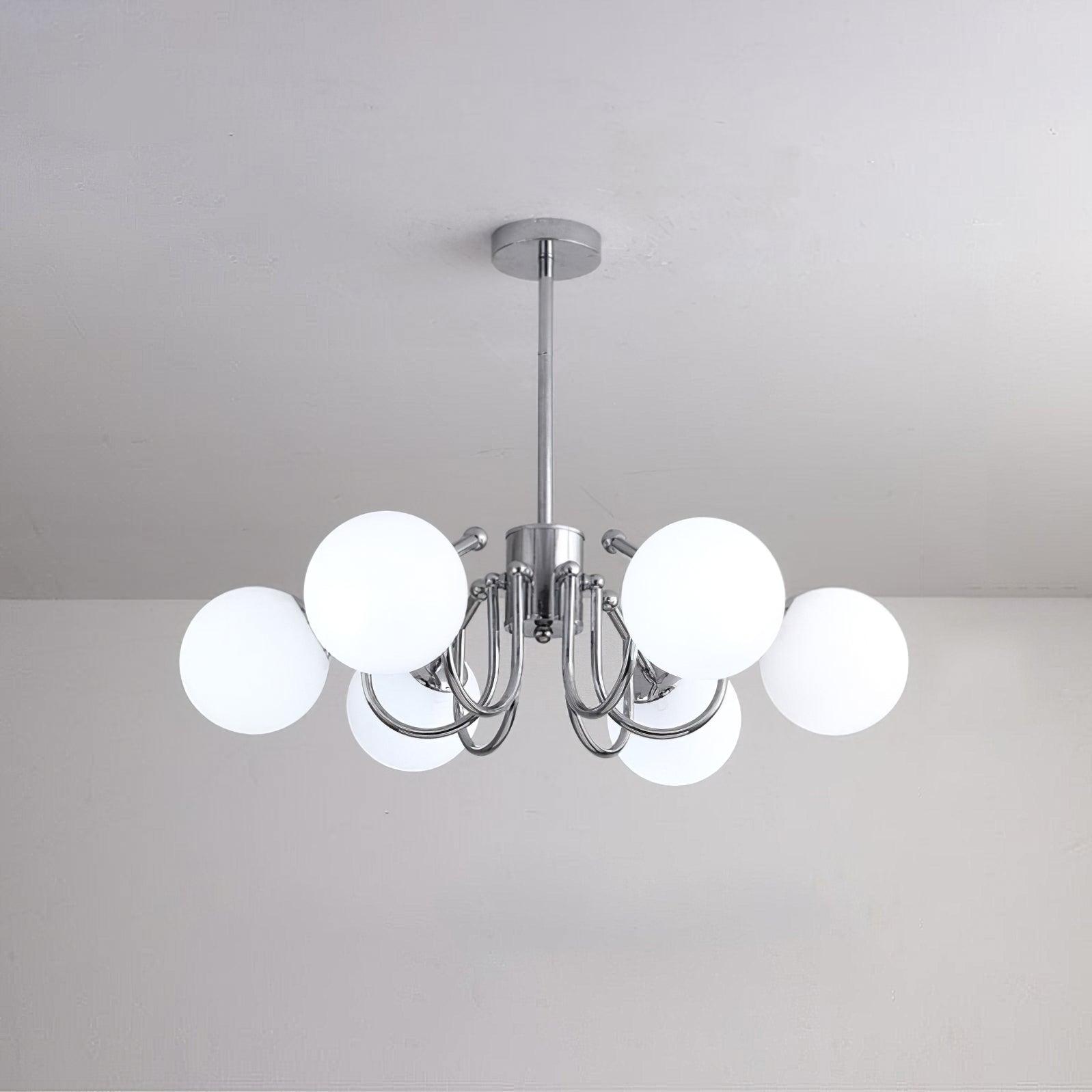 Aurora Chandelier Globe Chrome Modern - Lamp Outdoor