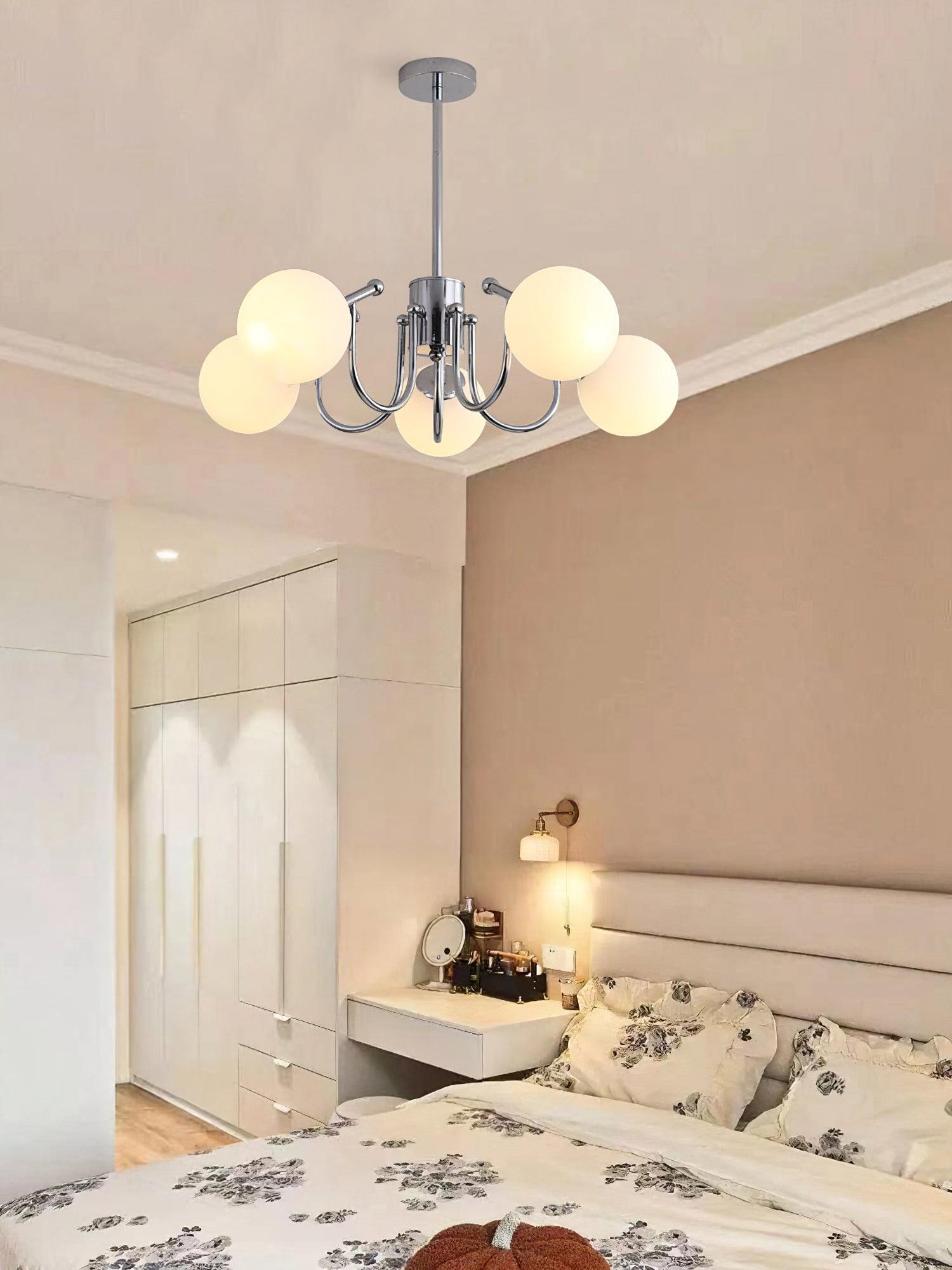 Aurora Chandelier Globe Chrome Modern - Lamp Outdoor