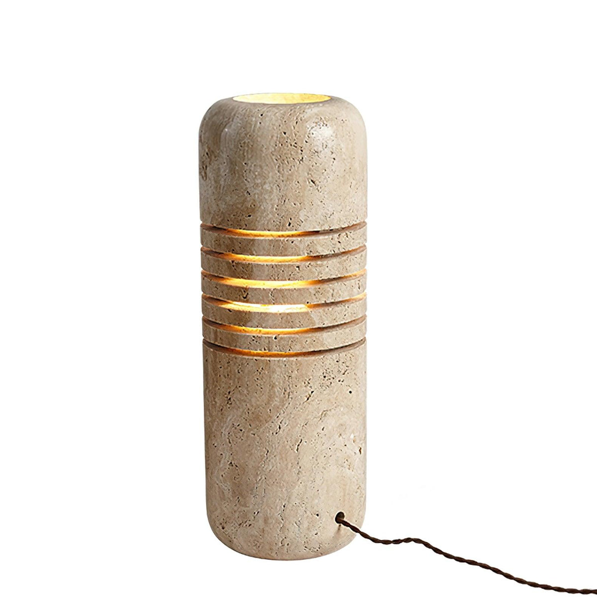 Big Stone Bucket Modern Travertine Floor Light