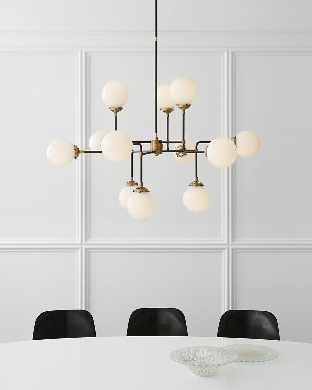 Bistro Contemporary Glass Chandelier