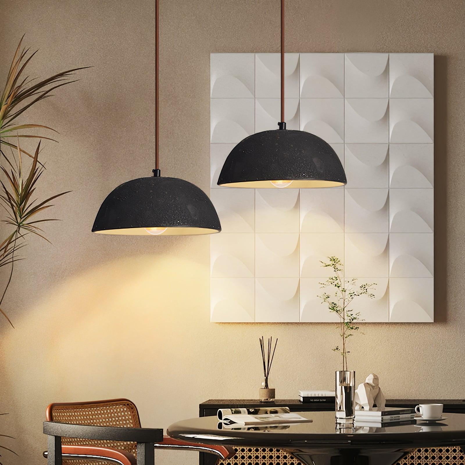 Dome Vintage Wood Pendant Lamp - Lamp Outdoor