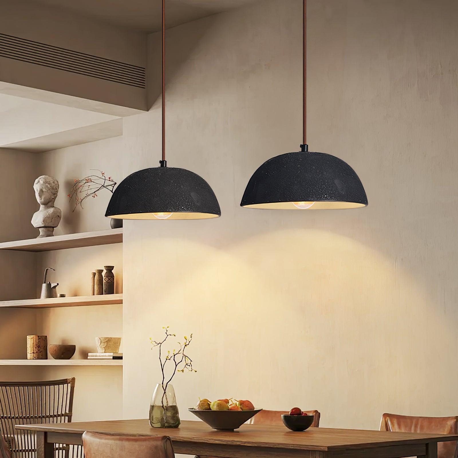 Dome Vintage Wood Pendant Lamp - Lamp Outdoor