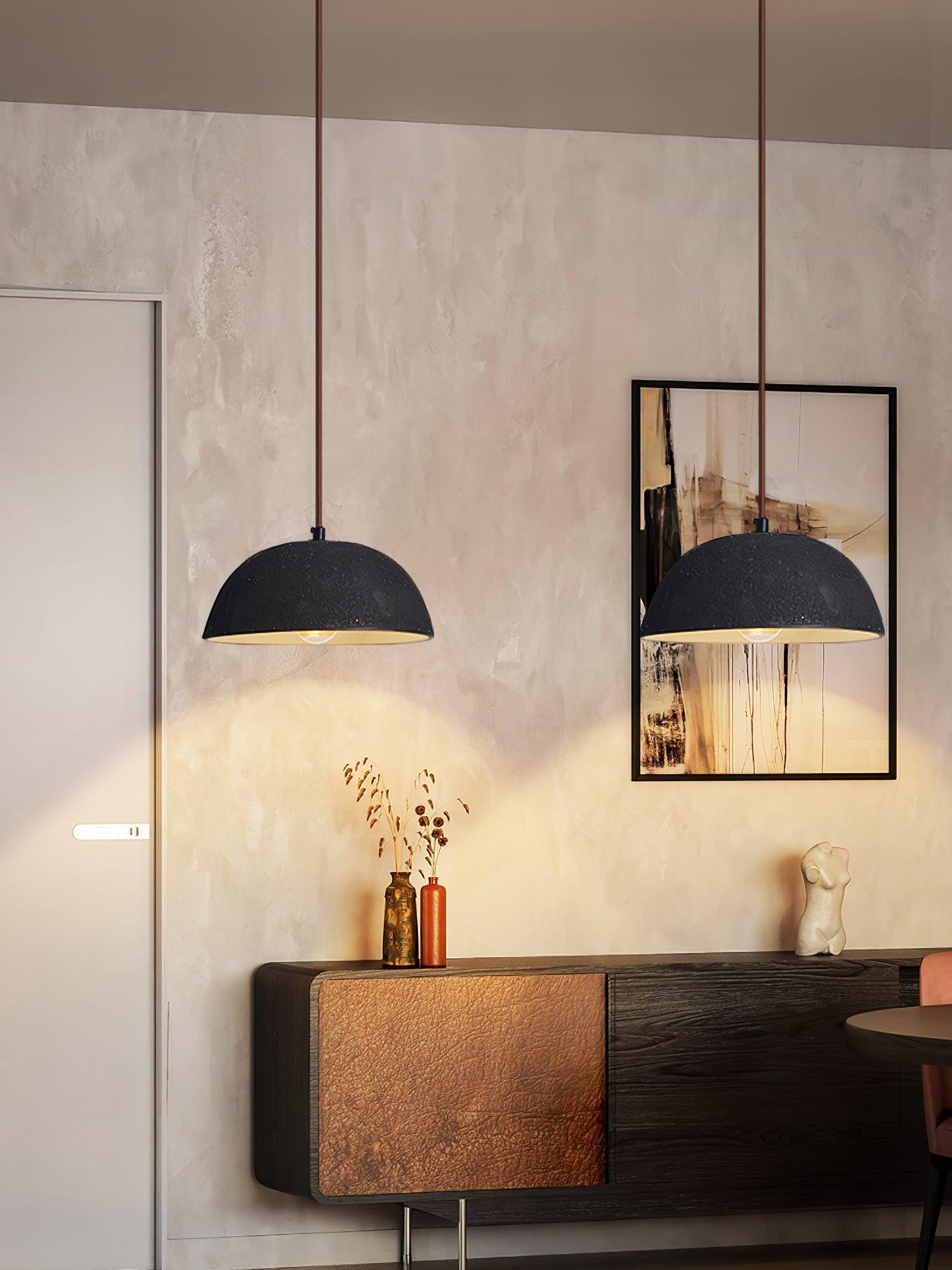 Dome Vintage Wood Pendant Lamp - Lamp Outdoor