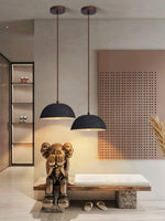 Dome Vintage Wood Pendant Lamp - Lamp Outdoor