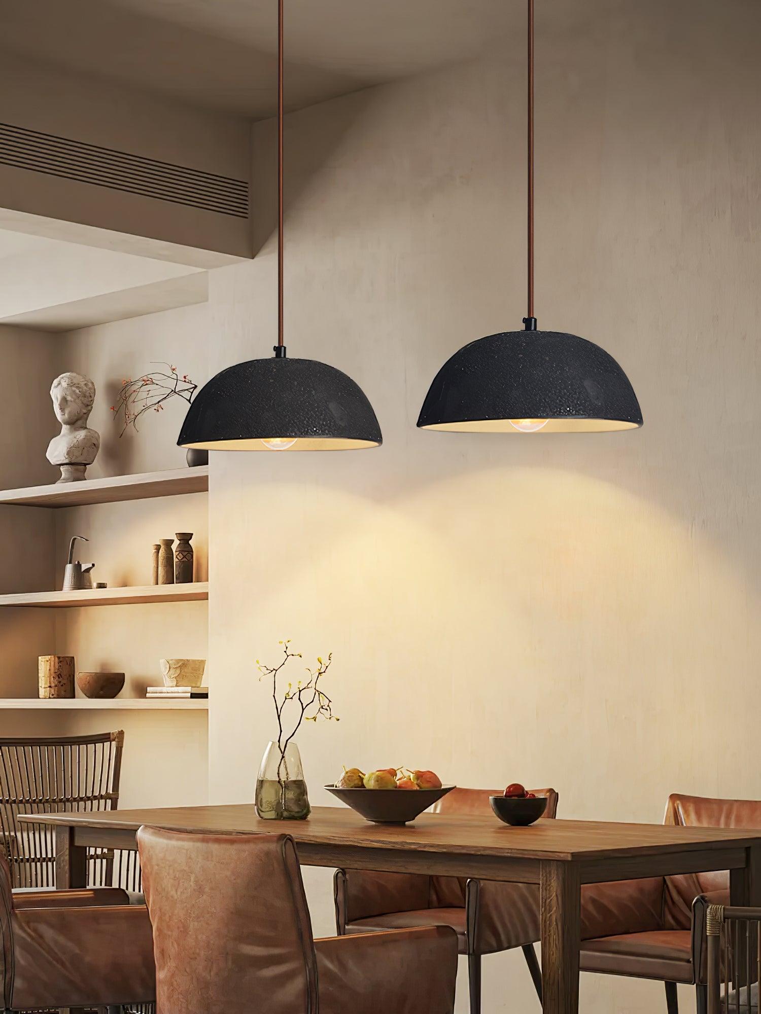Dome Vintage Wood Pendant Lamp - Lamp Outdoor