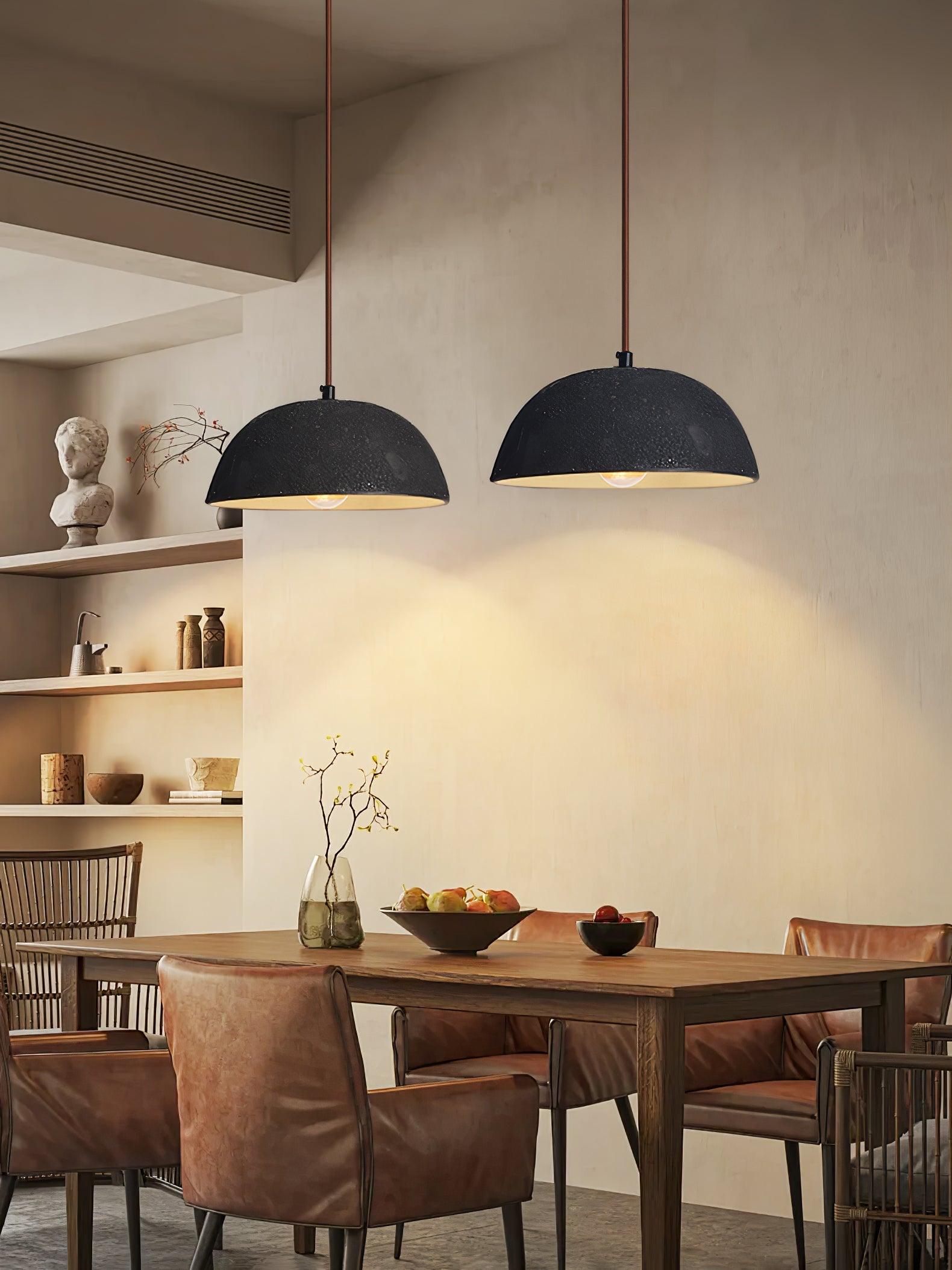 Dome Vintage Wood Pendant Lamp - Lamp Outdoor
