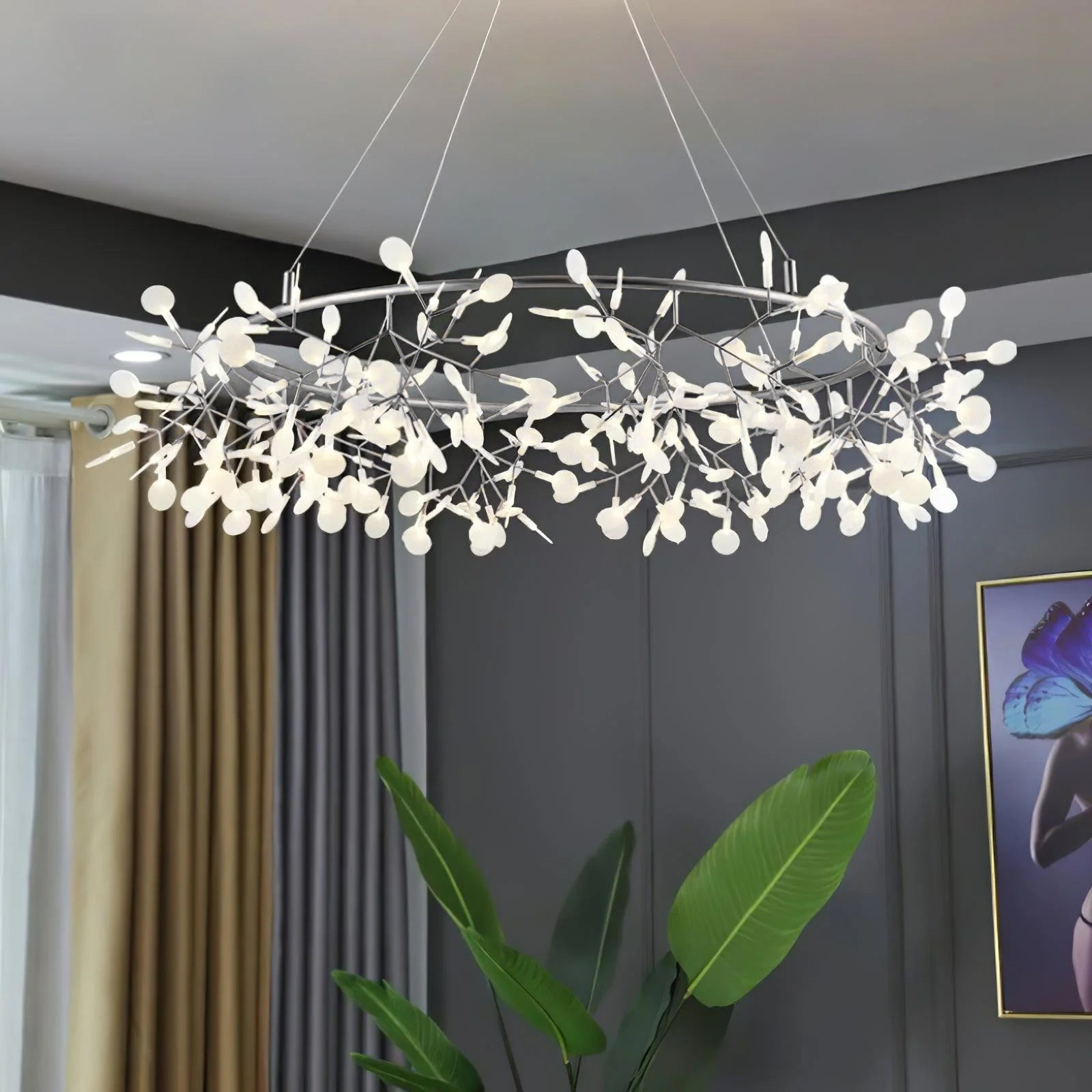 Black Big O Firefly LED Chandelier - Lamp Outdoor