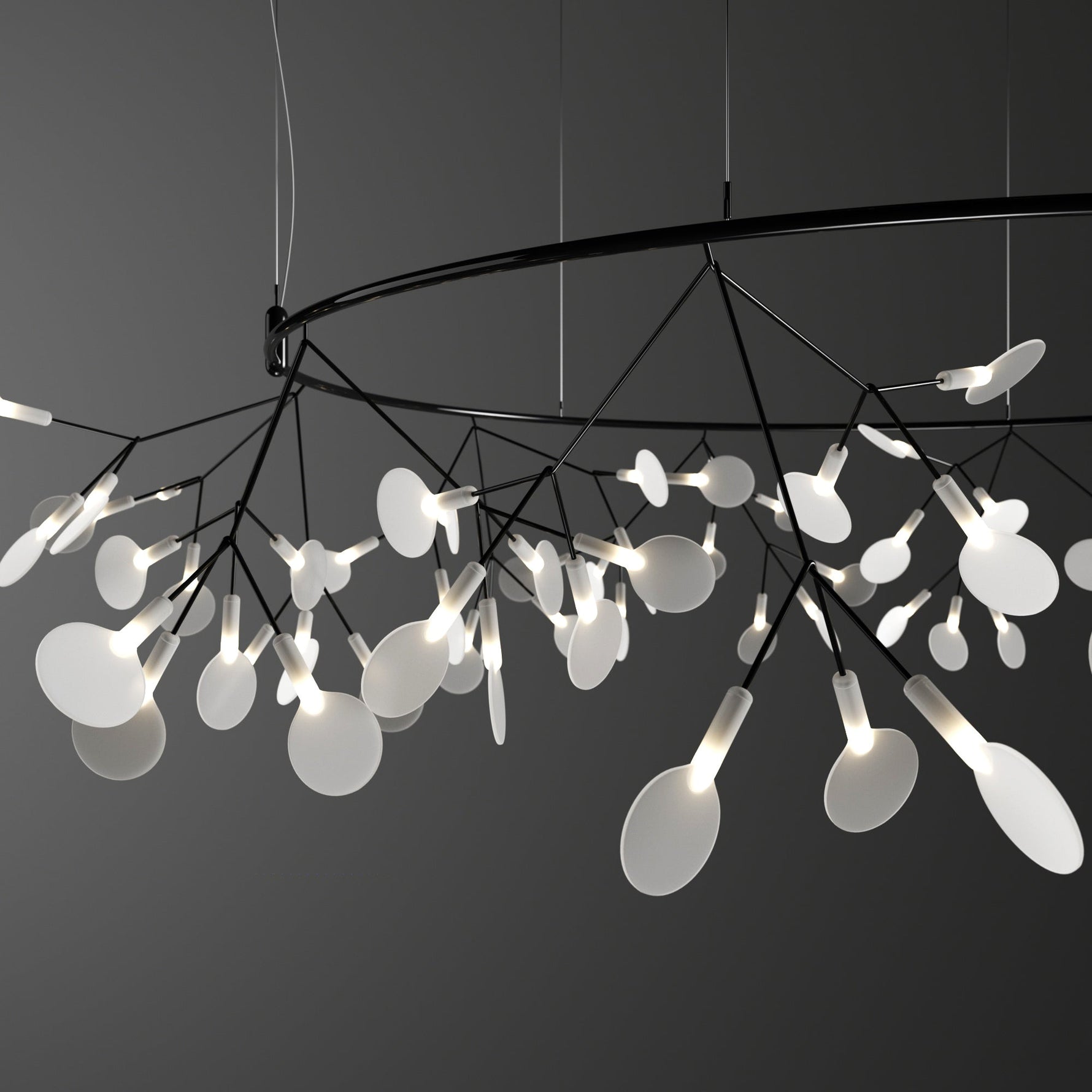 Black Big O Firefly LED Chandelier - Lamp Outdoor