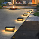 Ray Outdoor Post Lamps Modern Square Solar - Lamp Outdoor